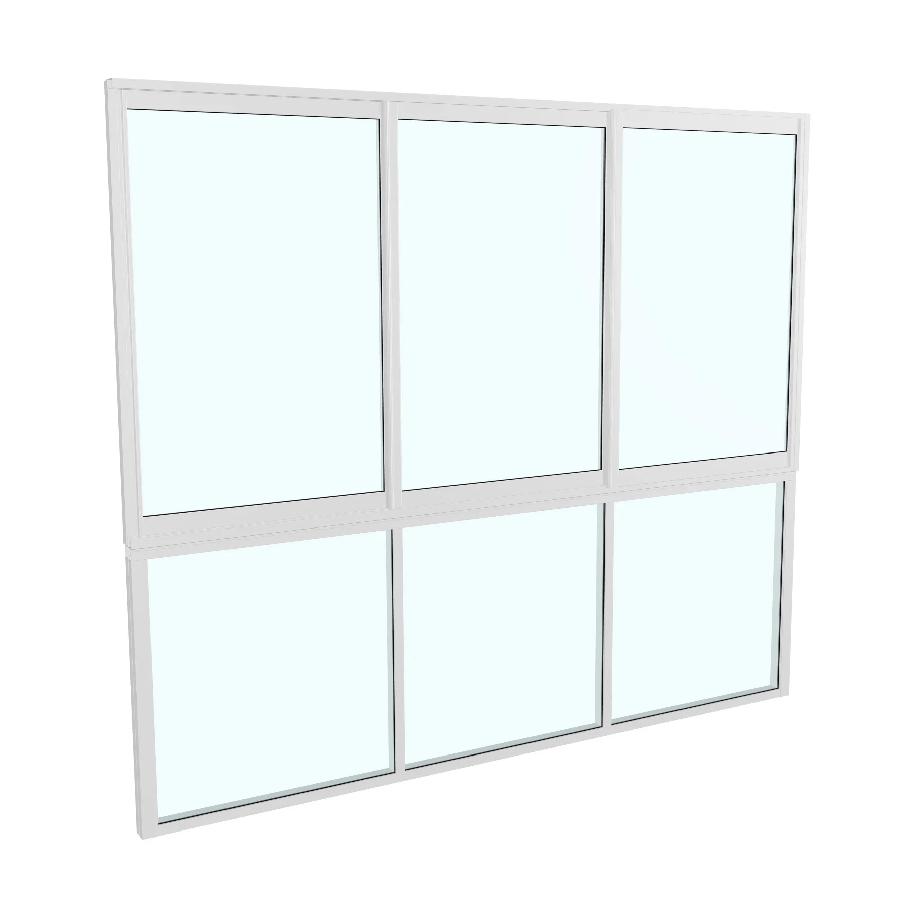 Skjutfönster med fast underdel Landskap Stadig Förlängd sommar 3-del