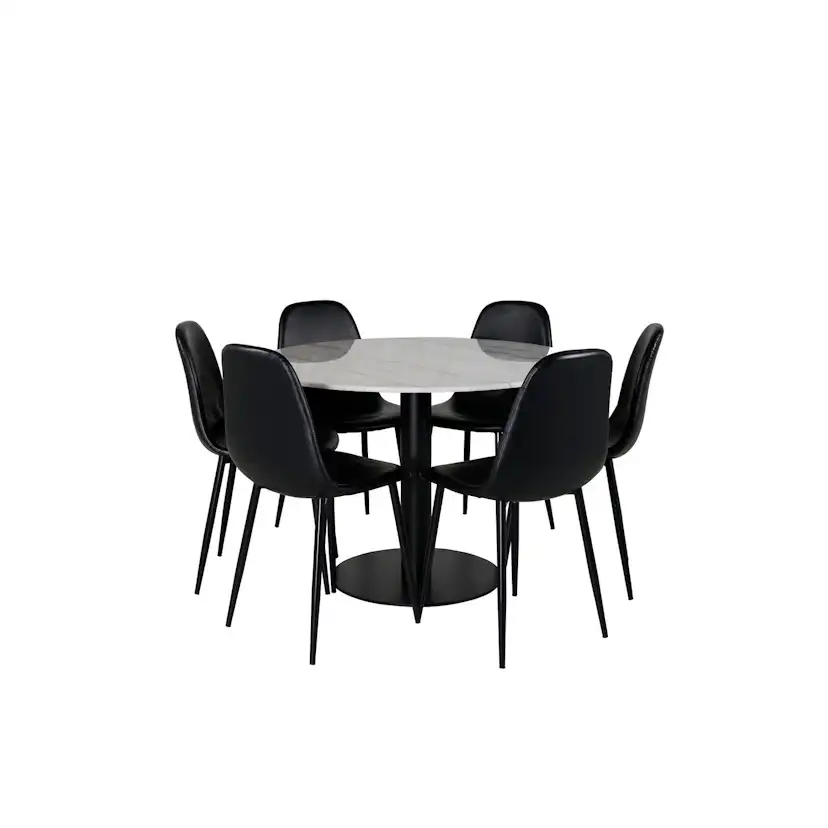 Matgrupp Venture Home Estelle med 6 Pobbie Stolar