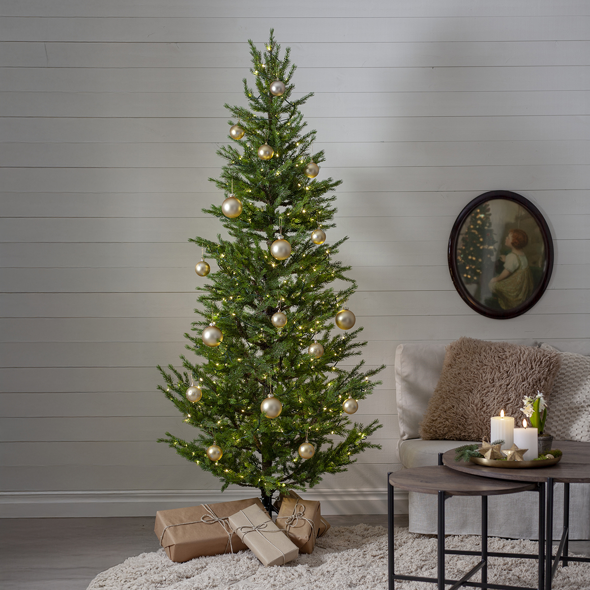 Plastgran Star Trading Malung med LED-belysning 200 cm