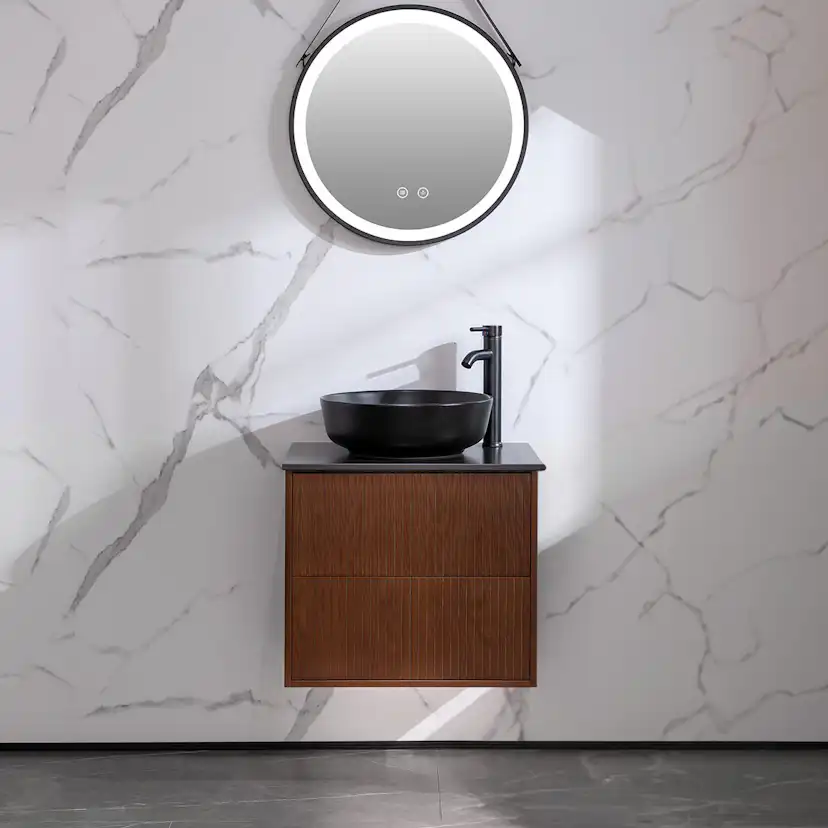 Washbasin Cabinet Bathlife FÖRTJUST 60 Brown oak Bredd: 600 mm
