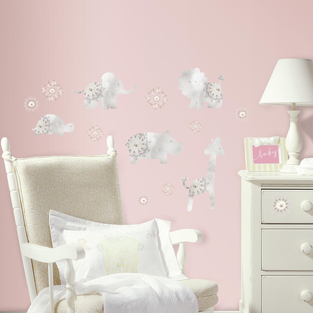 Väggdekor RoomMates Gray Baby Animals