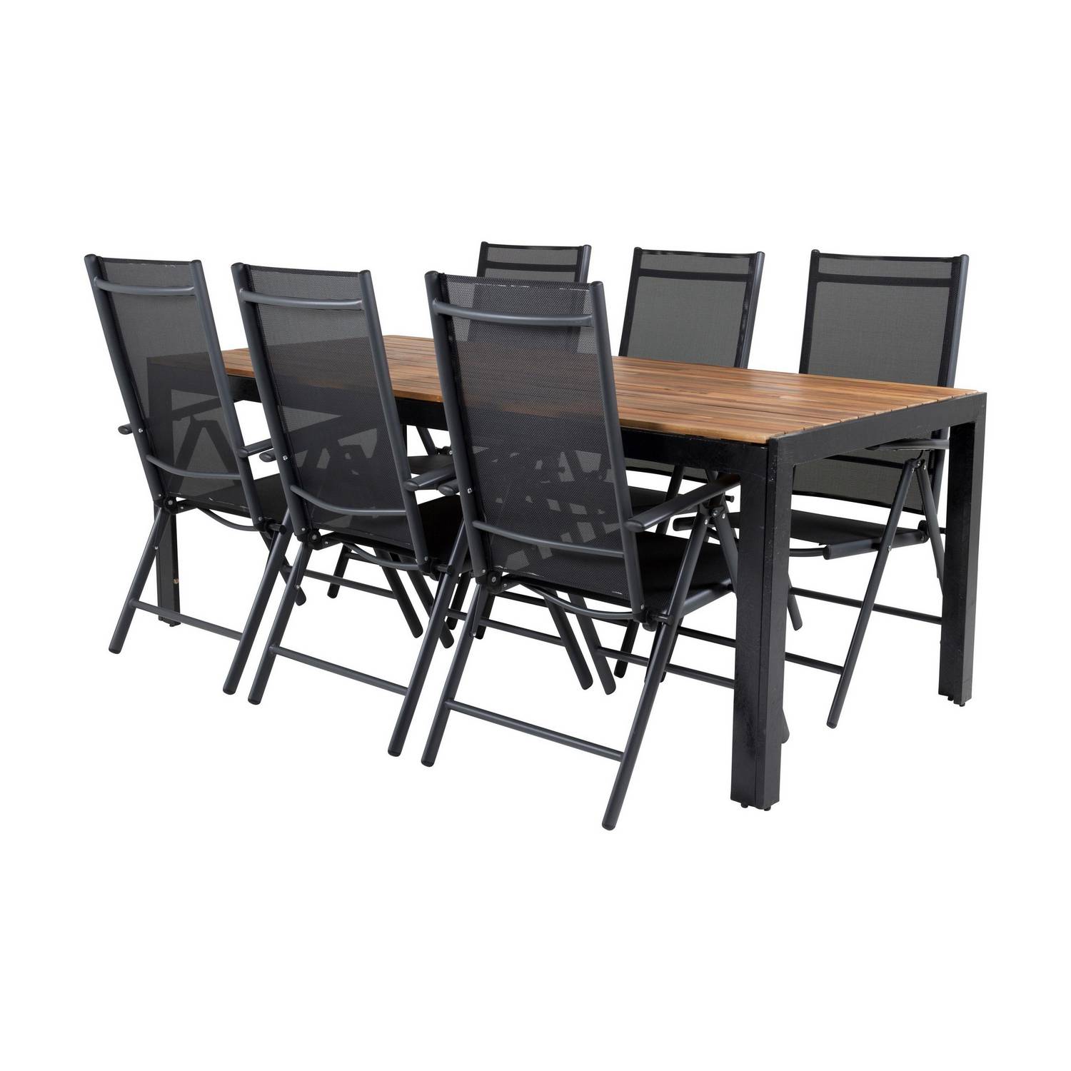 Matgrupp Venture Home Bois Matgrupp Utomhus 200cm med 6 Break Positionsstolar