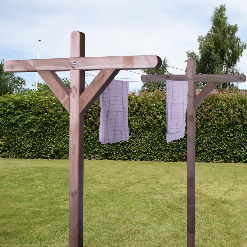 Torkställning Hortus Utomhusställning i Tryckimpregnerat Trä med 20m Tråd