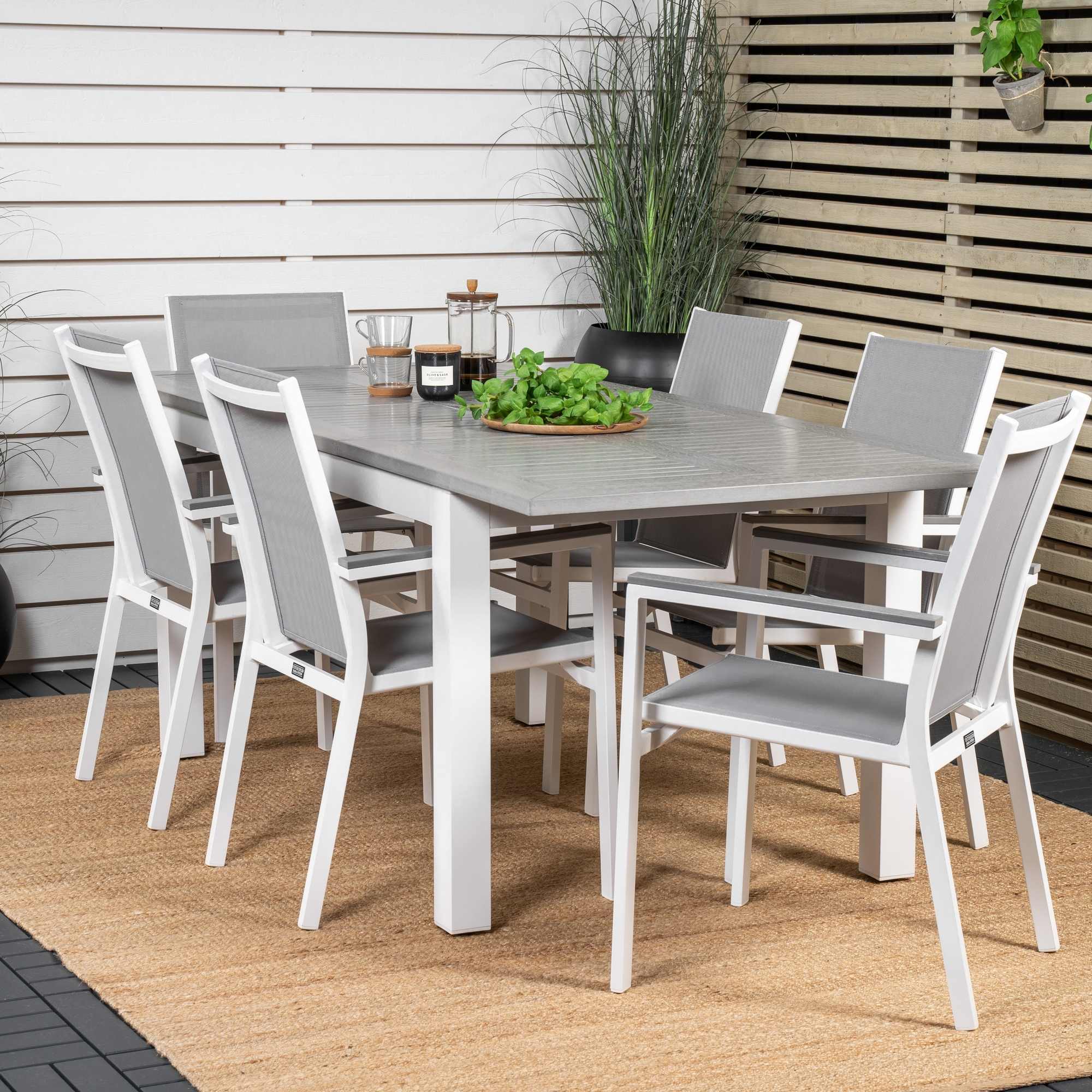 Matgrupp Venture Home Aleyna 152/210 med 6 Pincy Stolar
