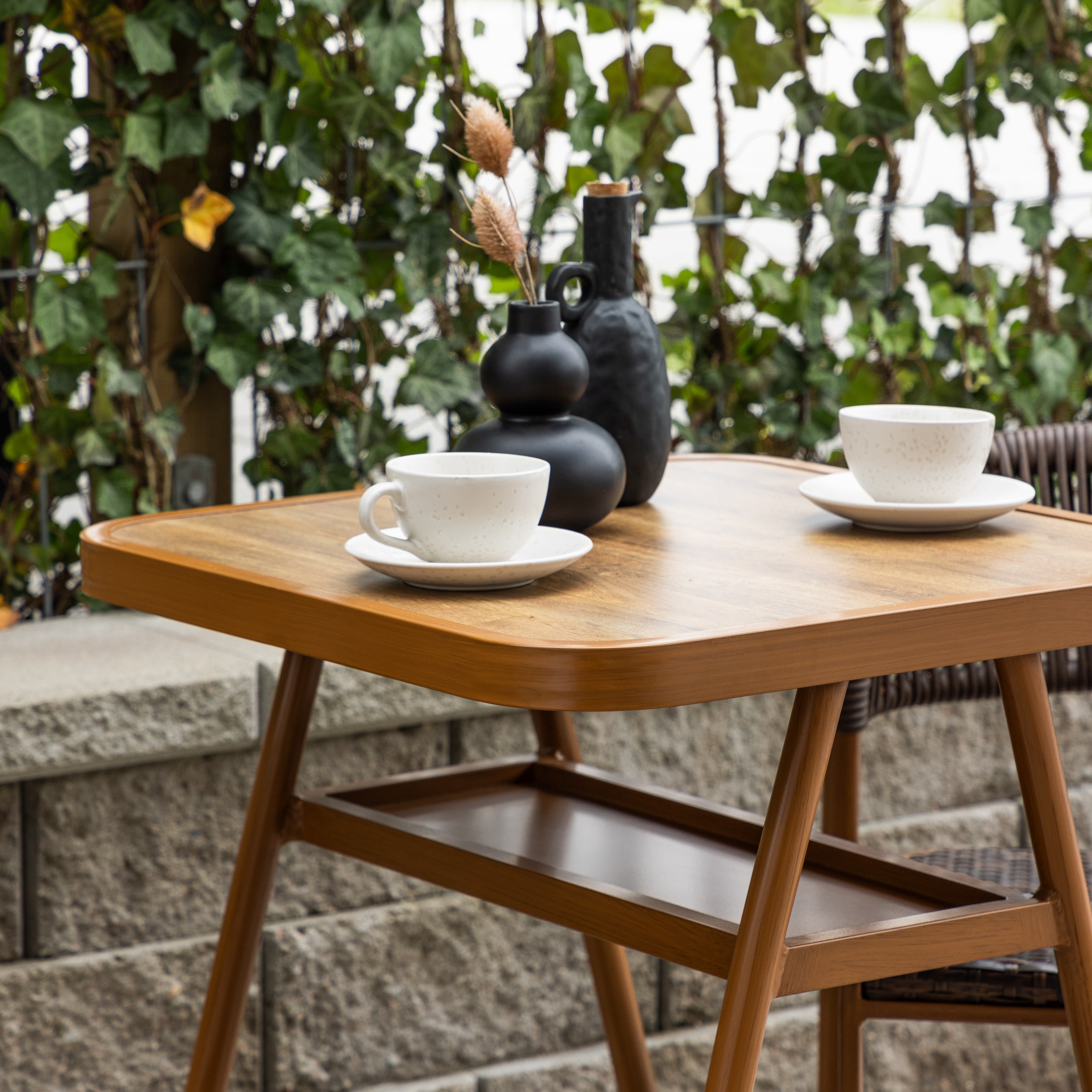 Caféset Venture Home Amadora Trädgårdsgrupp i Brun Aluminium