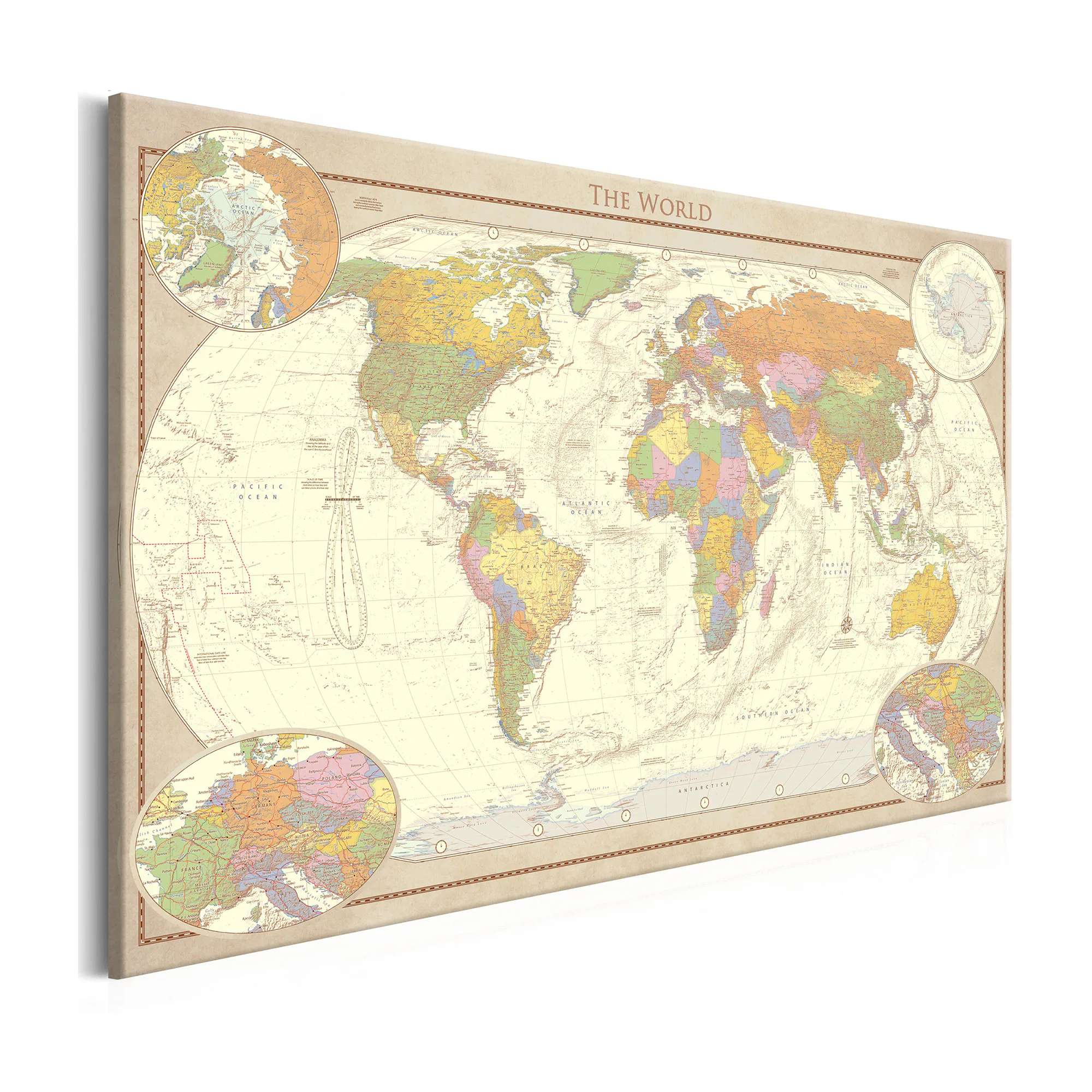 Tavla Arkiio Cream World Map