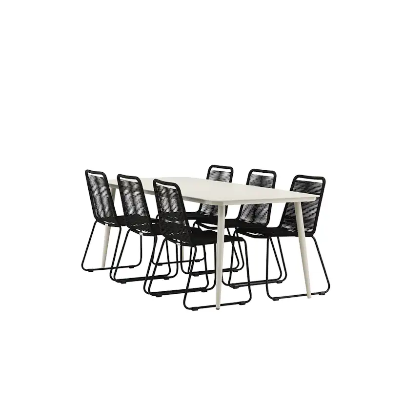 Matgrupp Venture Home Lina med 6 Lindos Stolar