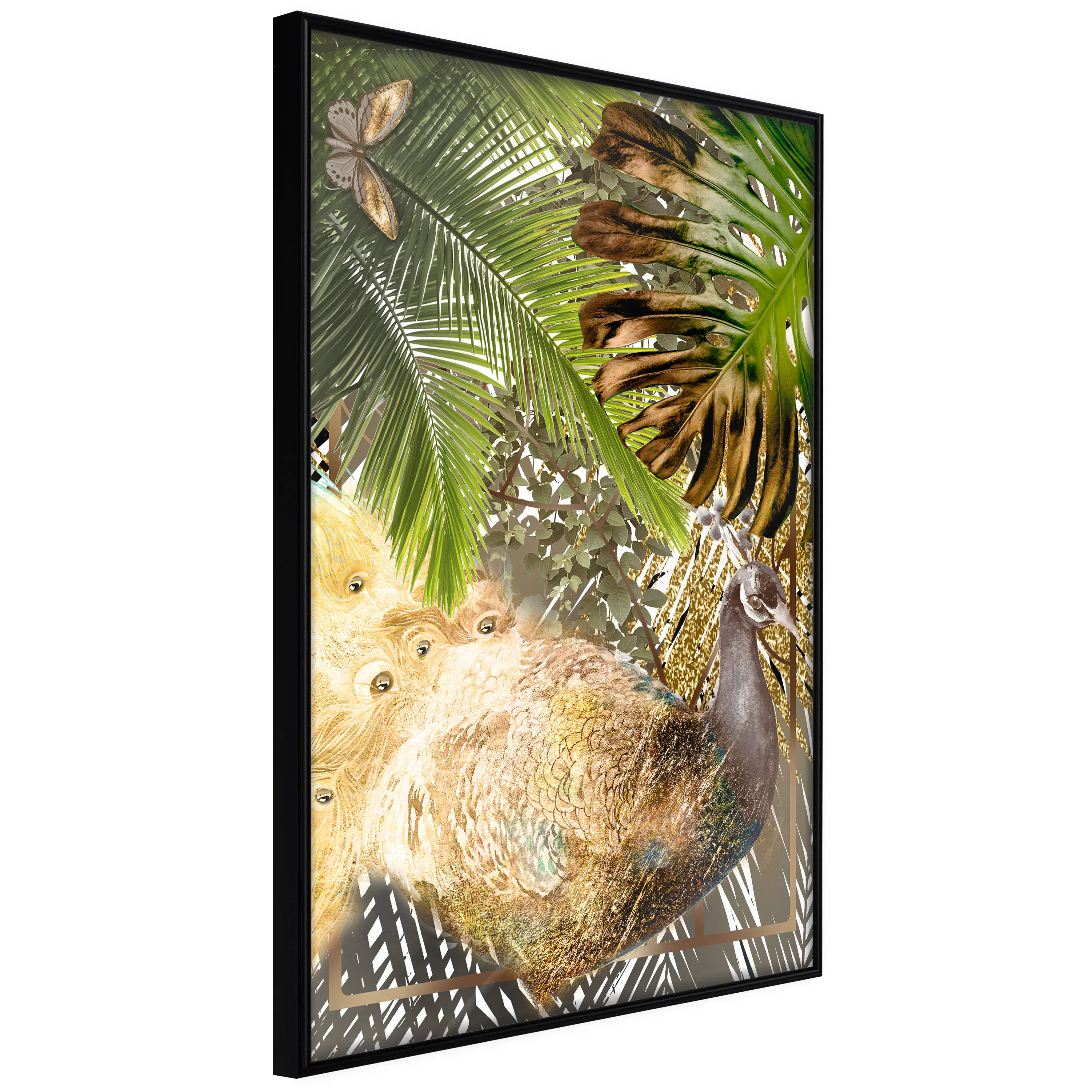 Poster Artgeist Affisch Golden Peacock