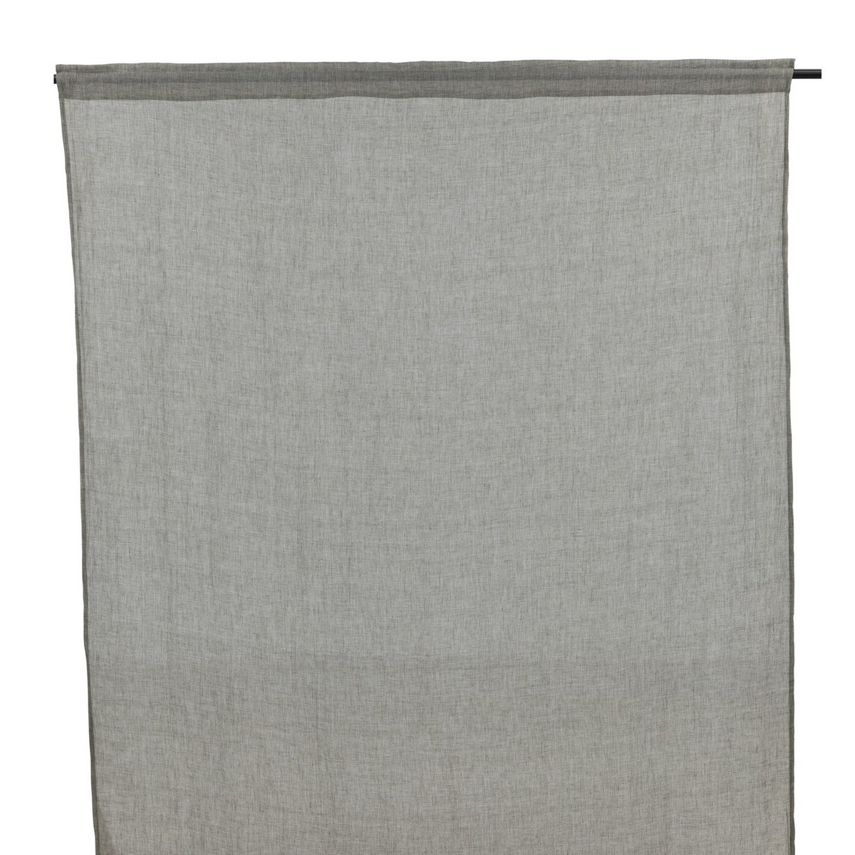 Elena Curtain Polyster/cotton - Grey - 135*240 - Channel Grå, Längd: 240 cm