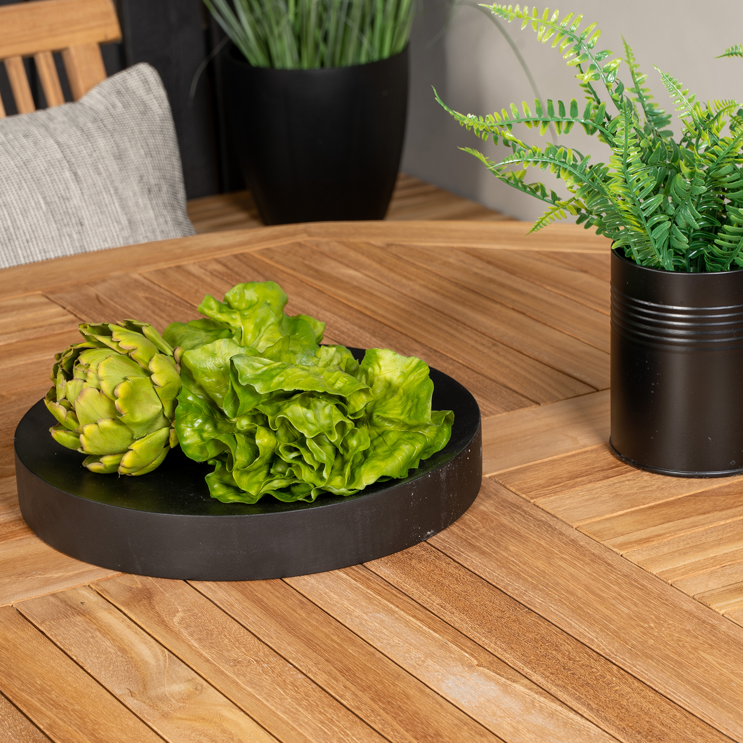 Matgrupp Venture Home Kenya Ø120 cm Teak med 4 Kenya Fällbara Stolar
