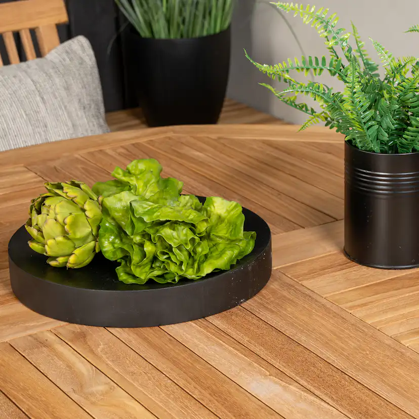 Matgrupp Venture Home Kenya Ø120 cm Teak med 4 Kenya Fällbara Stolar