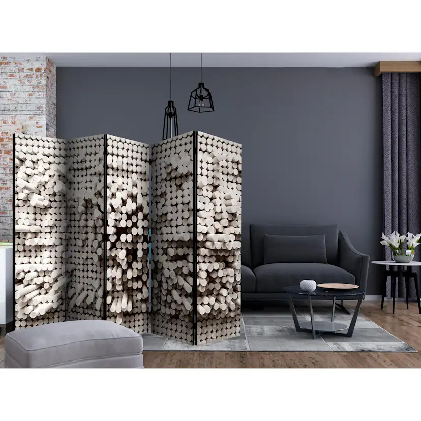 Rumsavdelare Arkiio White Fortress II 225x172 cm