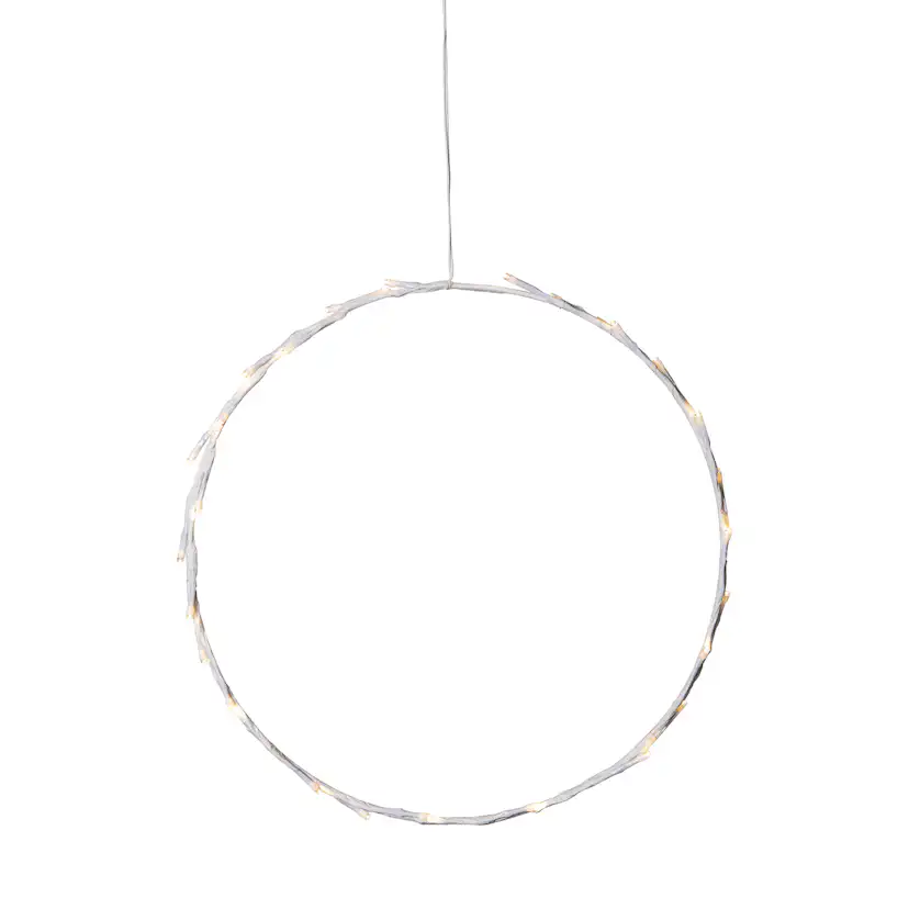 Hängande Dekoration Star Trading Crispy Krans LED