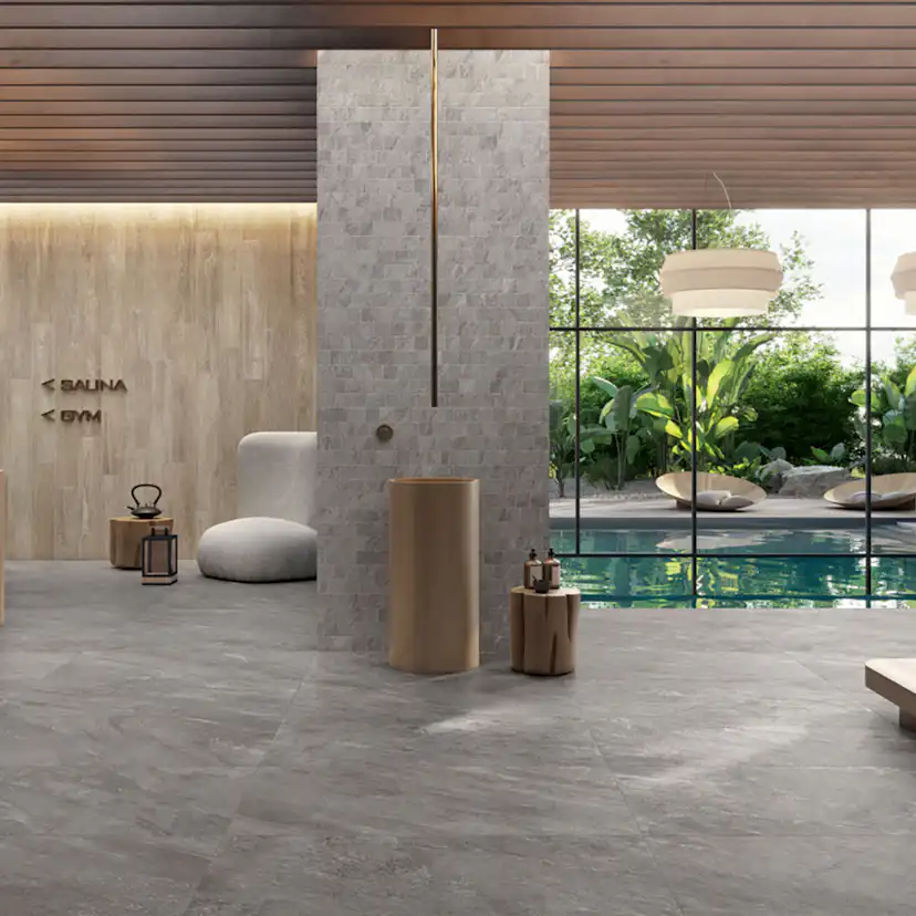 Klinker Lhådös Stone 30x60 cm Mörkgrå