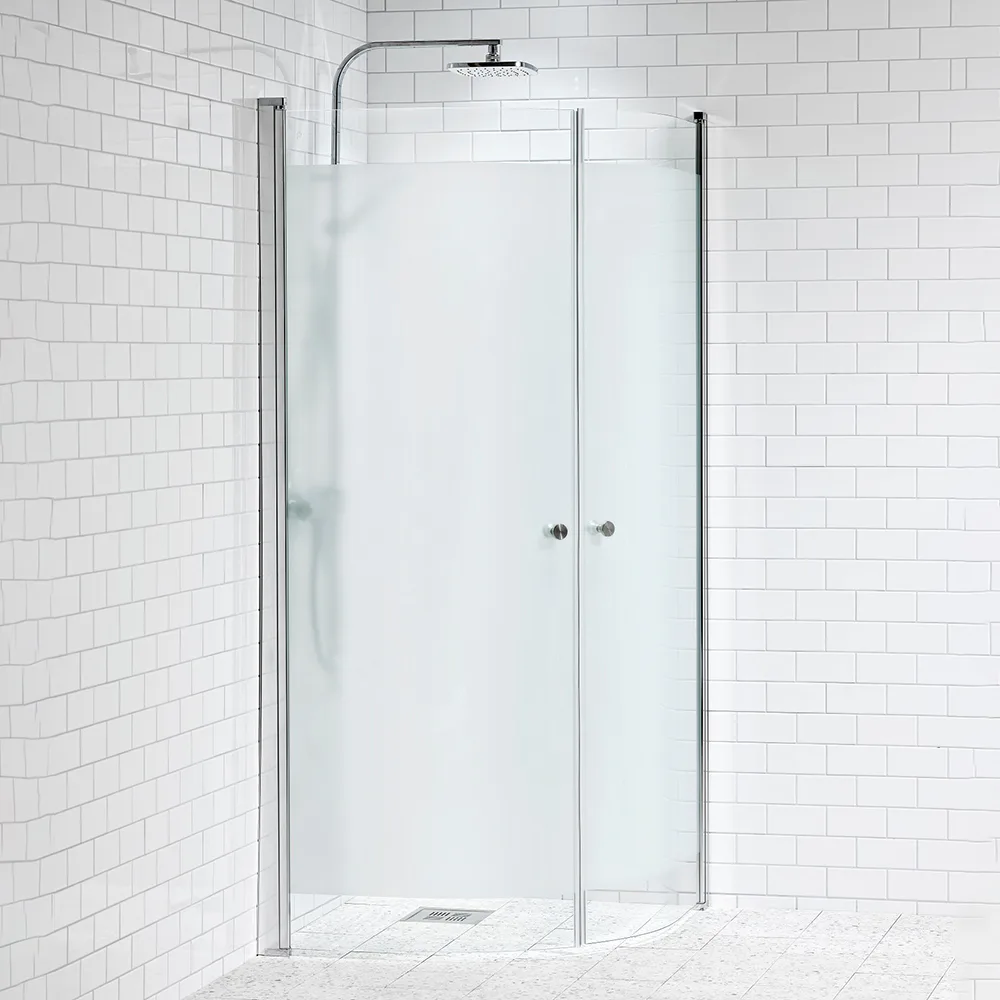 A DHÖRN LUSSO1 SVÄ 90X90 FR1 LxB: 900x900 mm, Frostat glas, Knopp