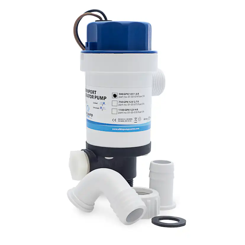 Pump Albin Group Marine Twinport Aerator 500 GPH 12V