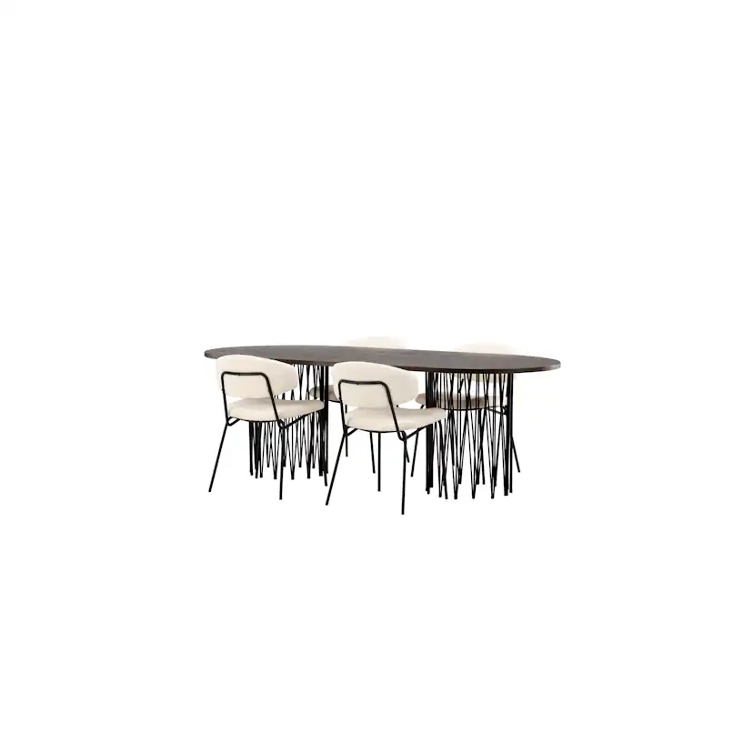 Matgrupp furniture/fashion Stone med 4 Chico Stolar