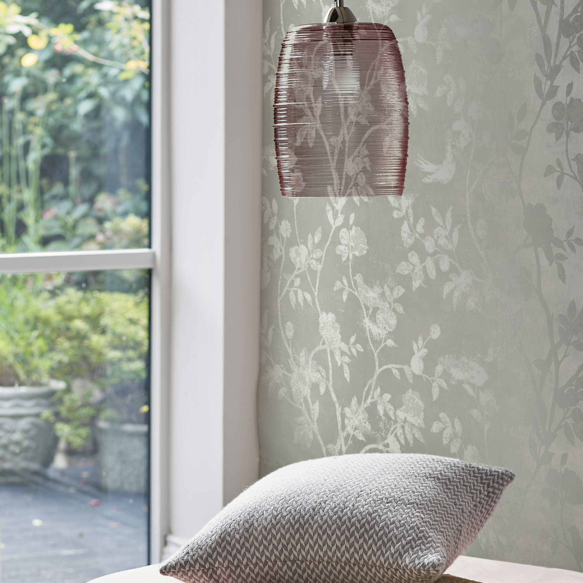Tapet Laura Ashley Eglantine Silhouette Eau de Nil