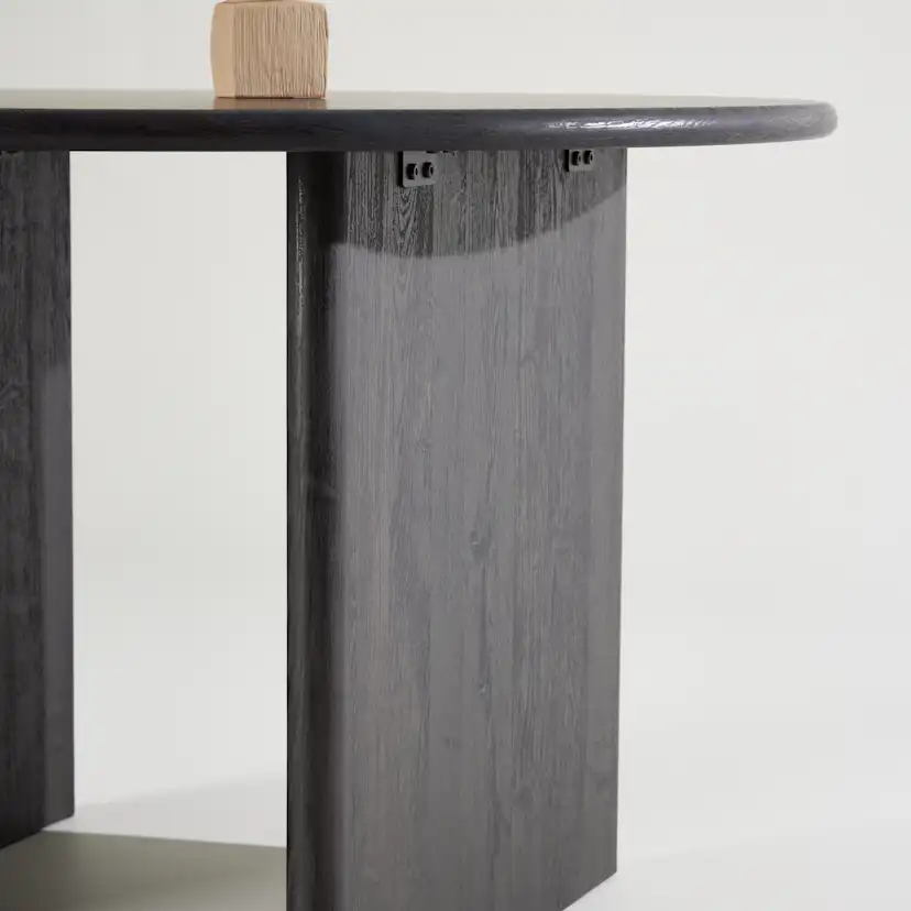 Björholmen Dining Table ⌀120 - Black / FSC 100% Vittvätt