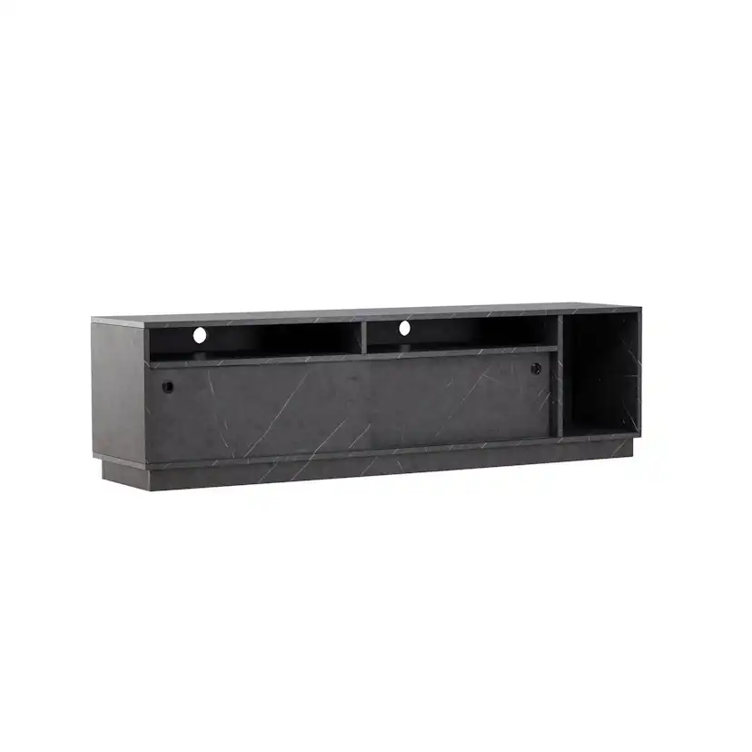 Girona TV Bench - Black / Black Melamine Svart