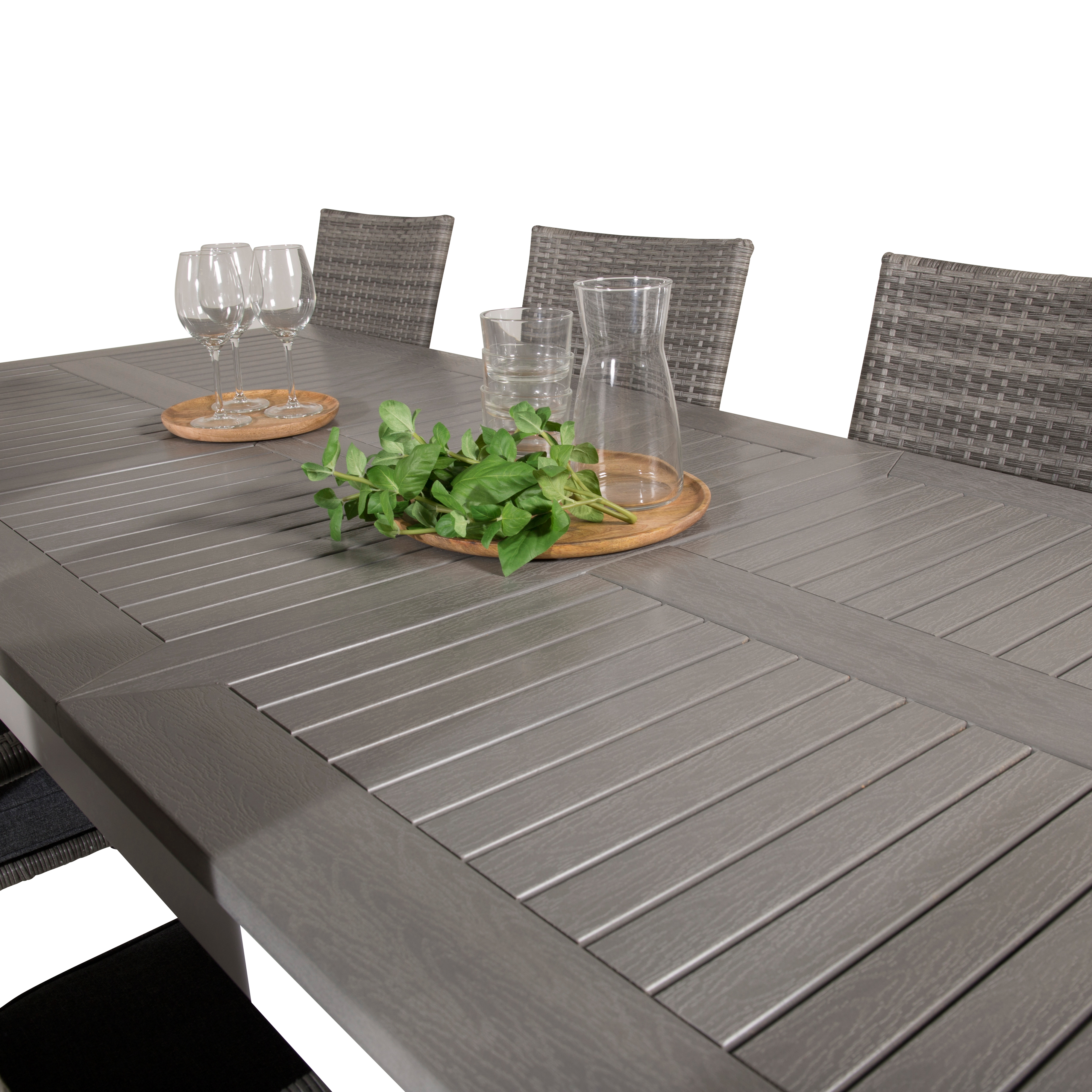 Matgrupp Venture Home Aleyna 160/240 med 8 Asta Stolar