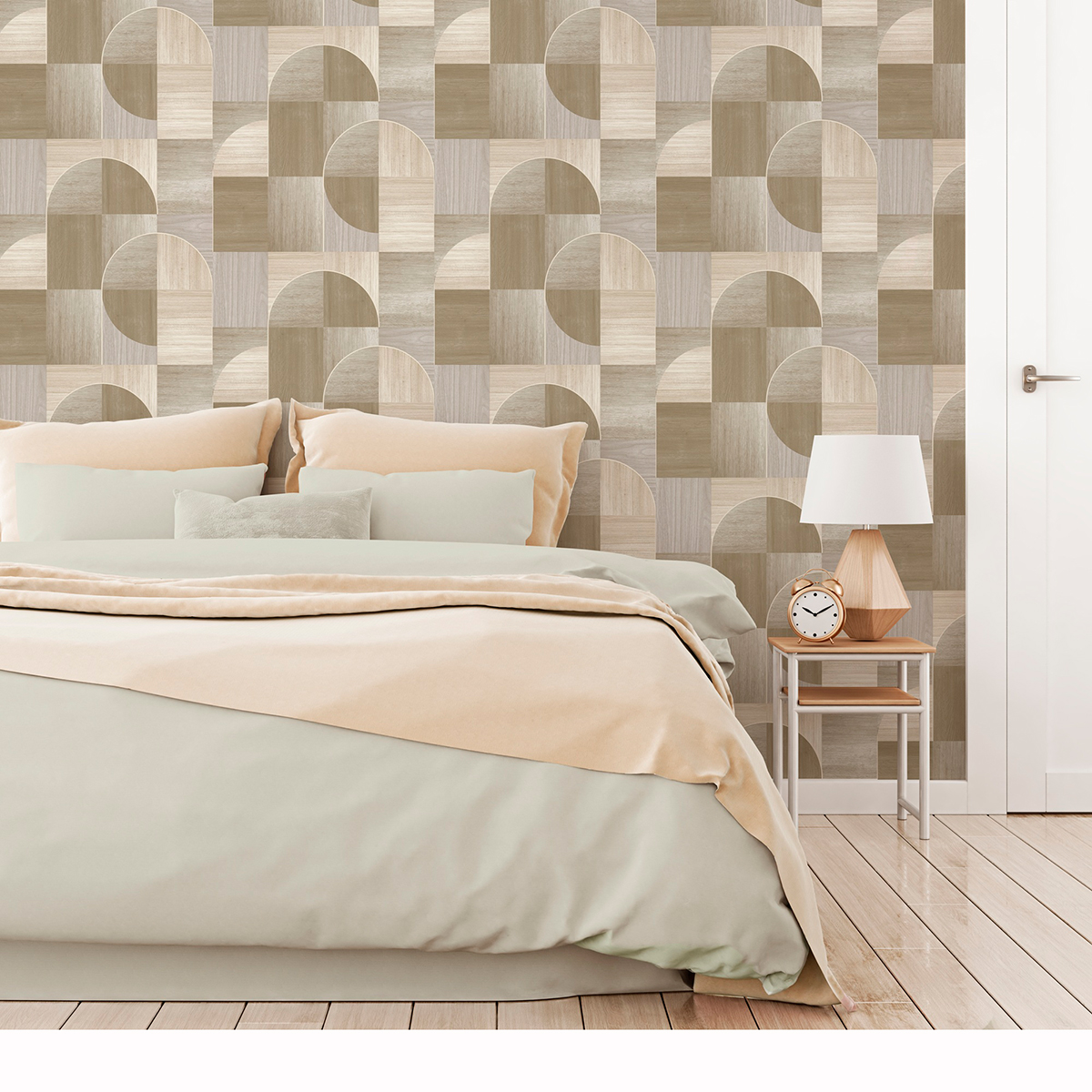 Tapet Easy Decor Wood Circles Beige