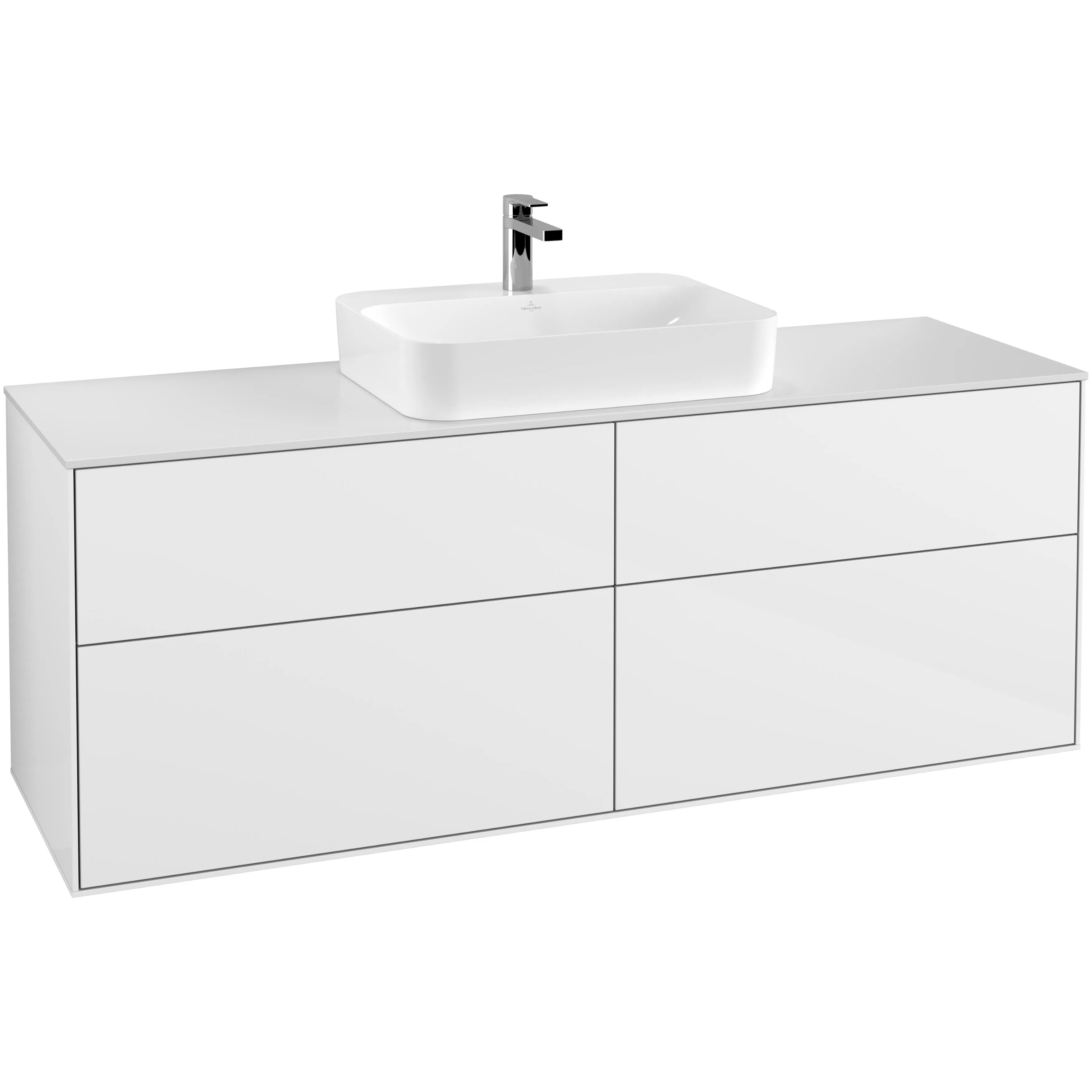 Tvättställsskåp Villeroy & Boch Finion med 4 Lådor och Bänkskiva för Ytmonterat Tvättställ