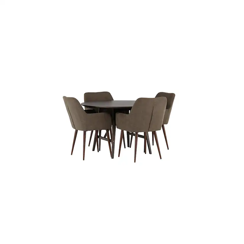 Matgrupp Venture Home Kaseidon Ø100 cm med 4 st Tomorrow stolar