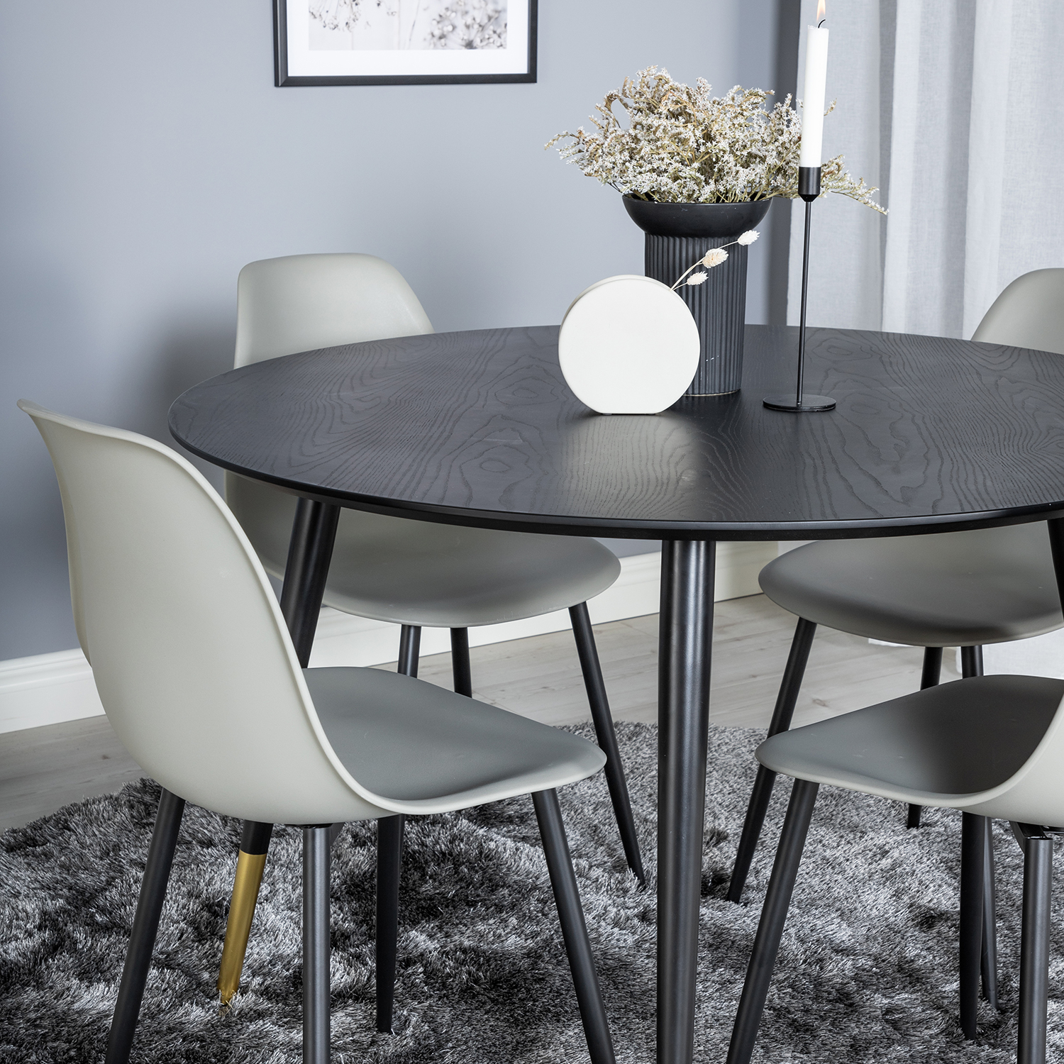 Matgrupp Venture Home Dipp Ø115 cm med 4 Polar Plast Stolar