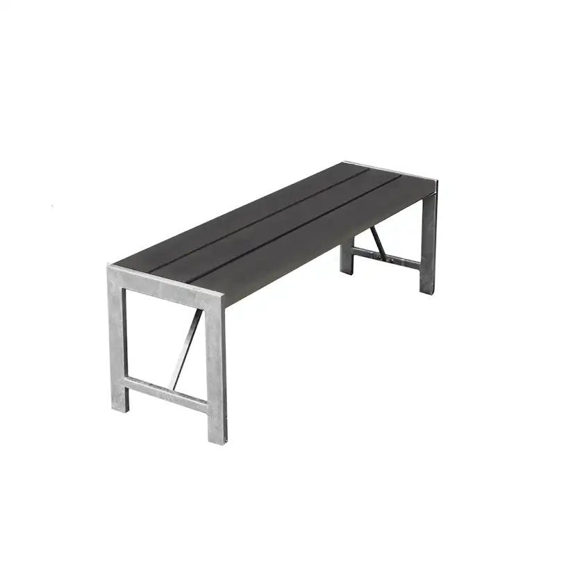 Bänk Hortus Nonwood Antracit H-Modell 123 cm Galvaniserad Ram