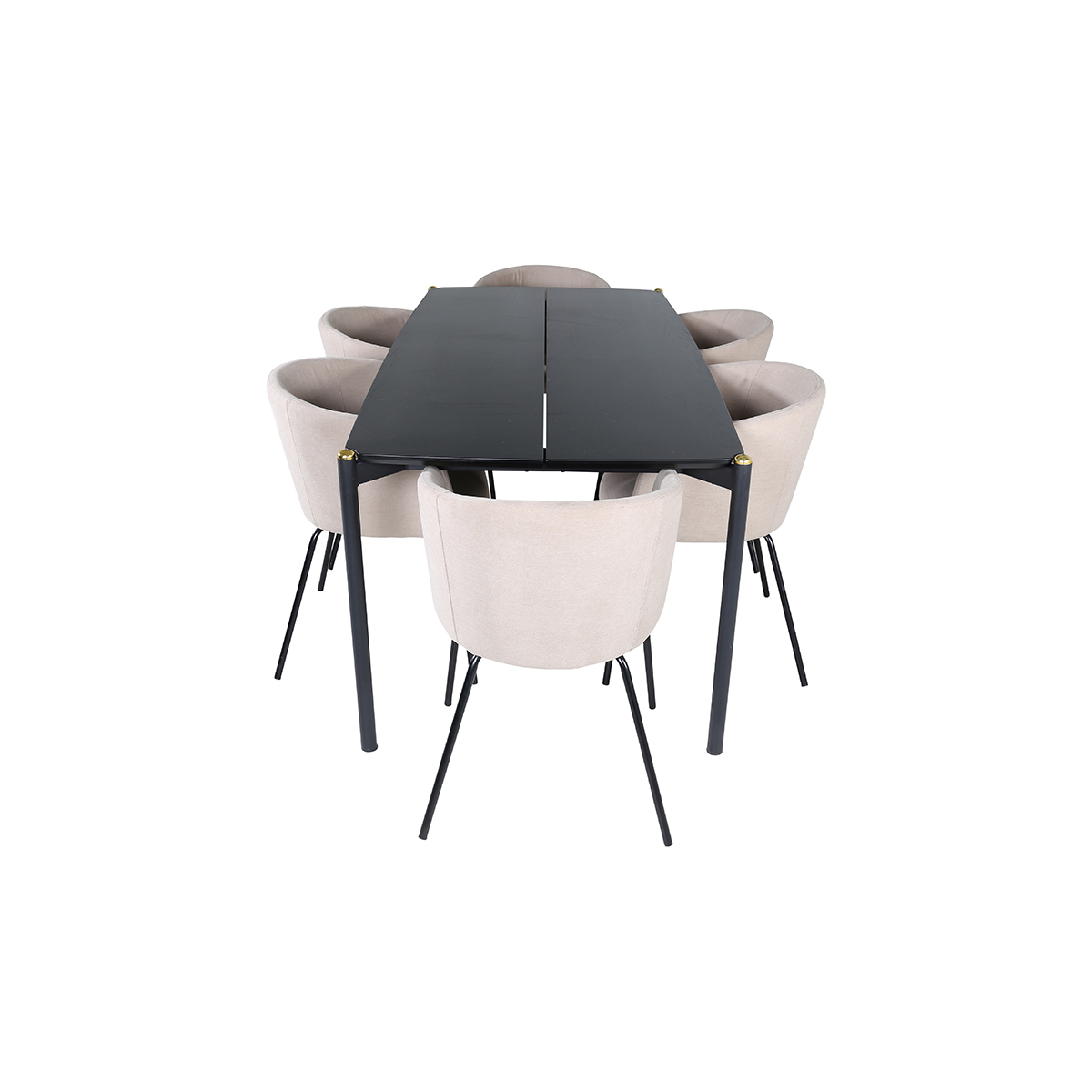 Matgrupp Venture Home Paris med 6 Bergen Stolar Polyesterlinen