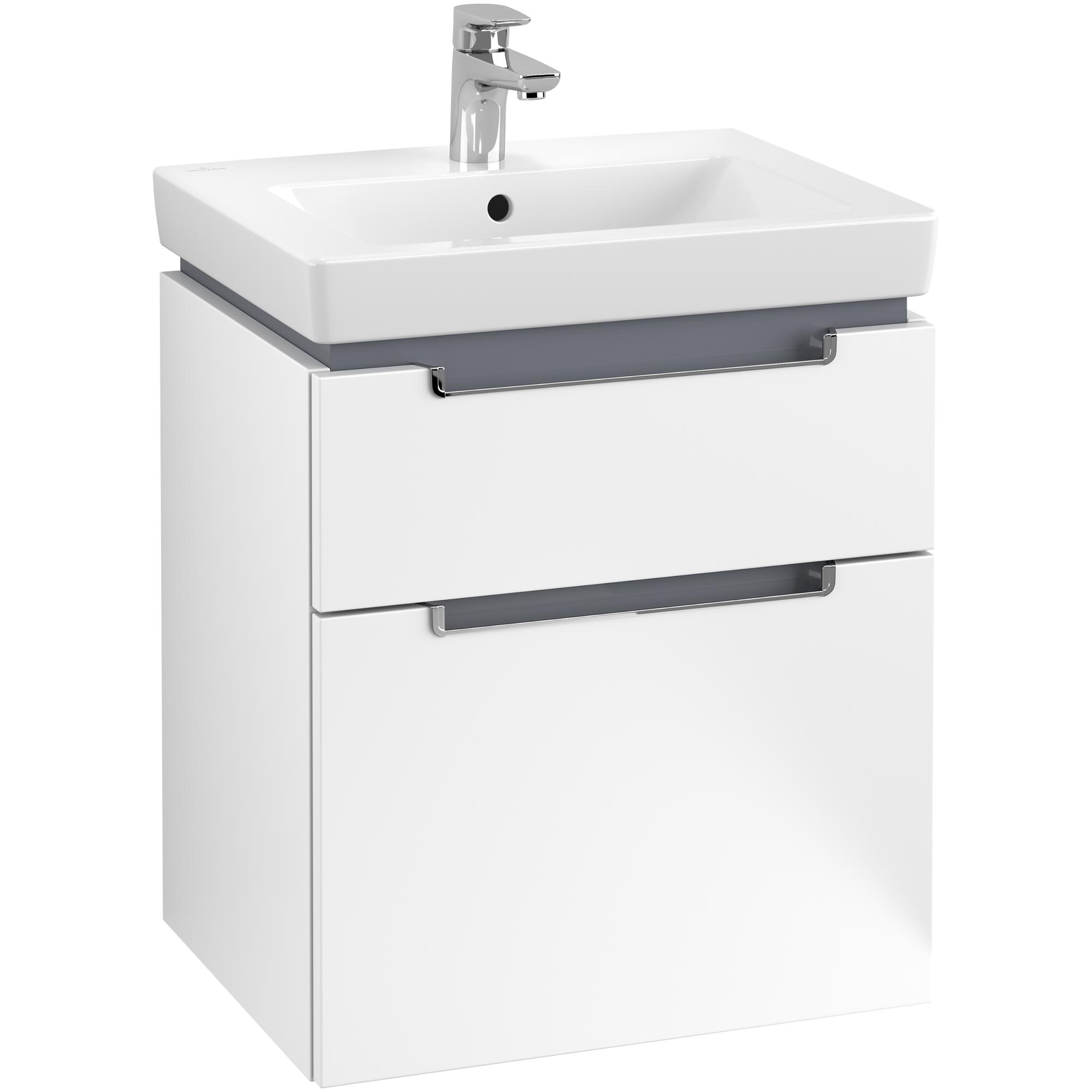 Tvättställsskåp Villeroy & Boch Subway 2.0 med 2 Lådor