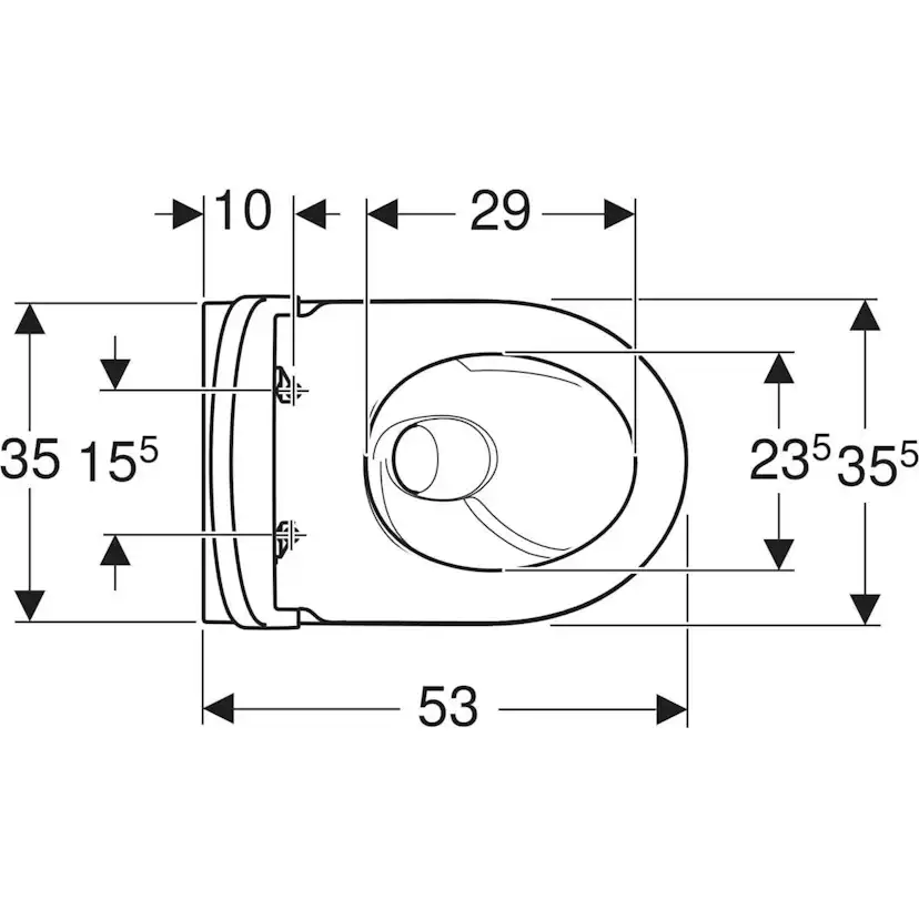 Vägghängd Toalettstol Geberit iCon Rimfree Turboflush 503.046.JT.1