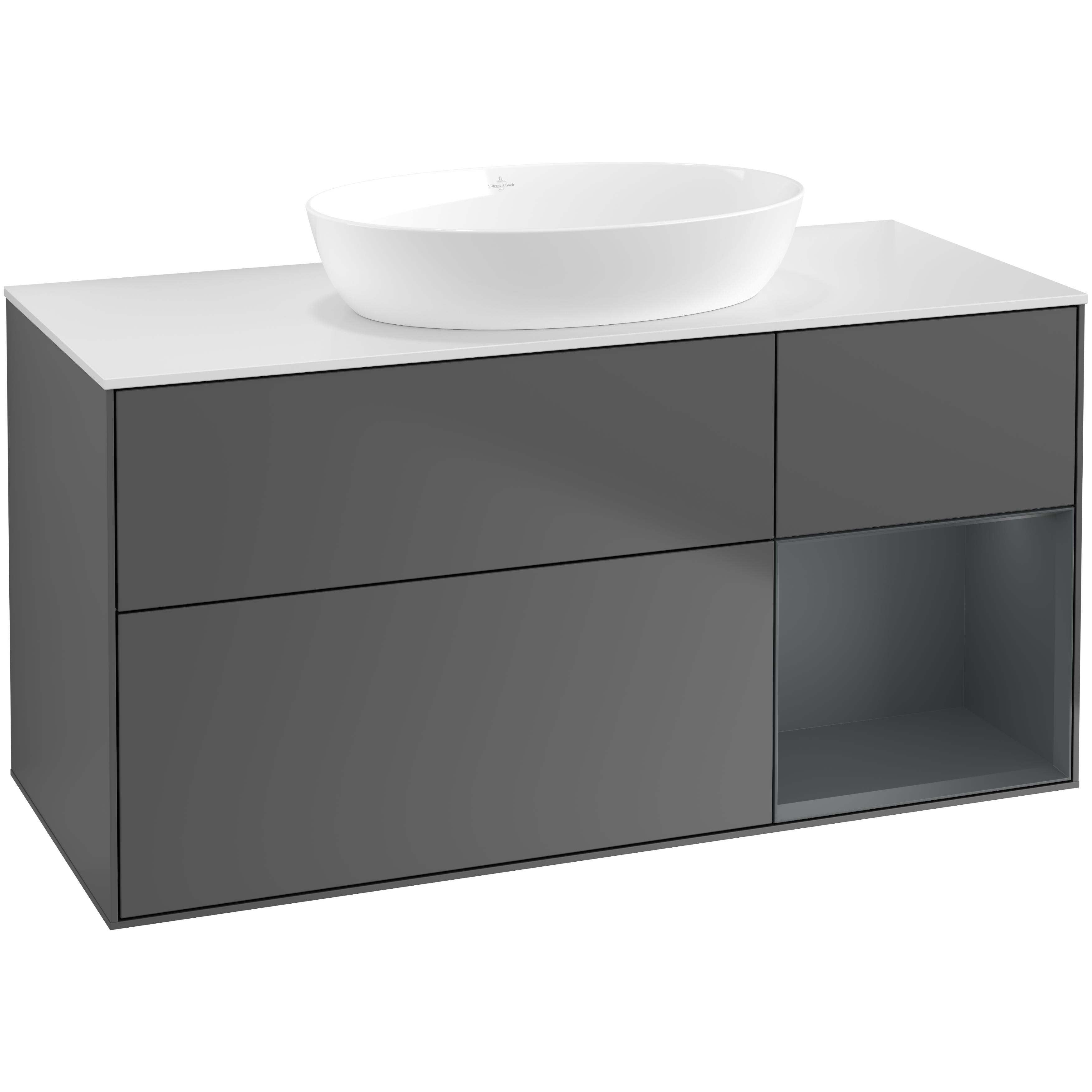 Tvättställsskåp Villeroy & Boch Finion med 3 Lådor Hylla och Bänkskiva för Fristående Tvättställ från Artis & Collaro