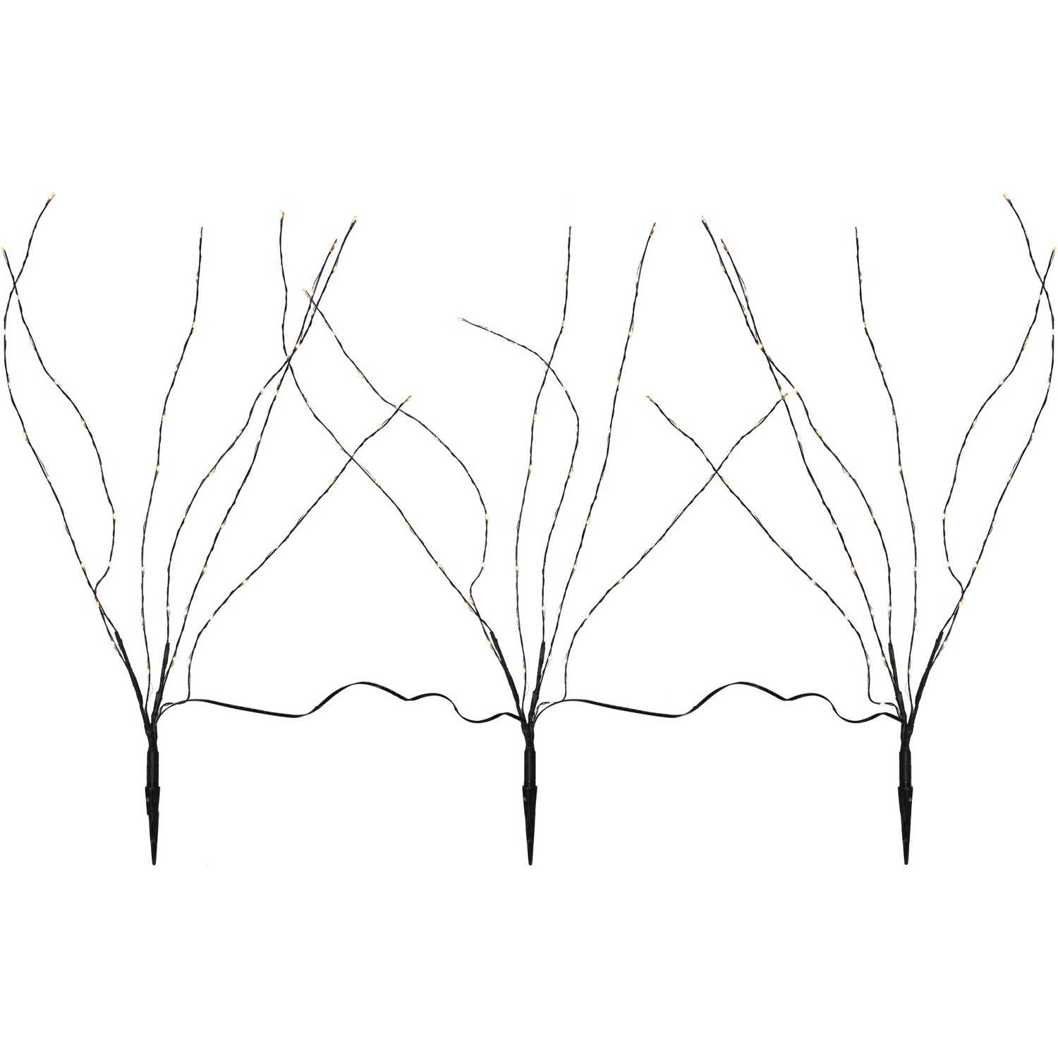 Ljusträd Star Trading Reedy 60 cm 3x60 L Svart