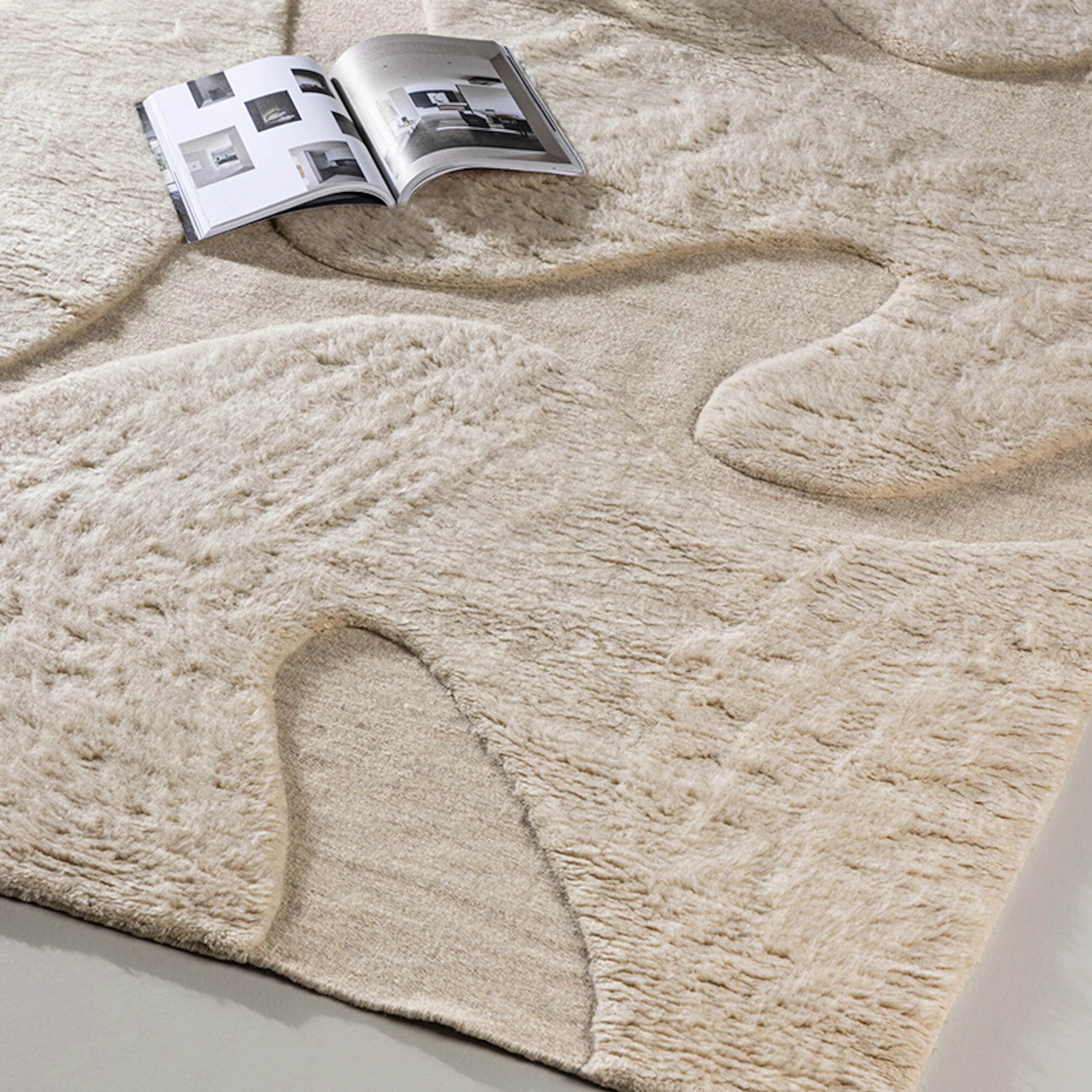 Boone Wool  & Cotton - 290*200-  -Rectangular-Beige Mått: 200x290 cm