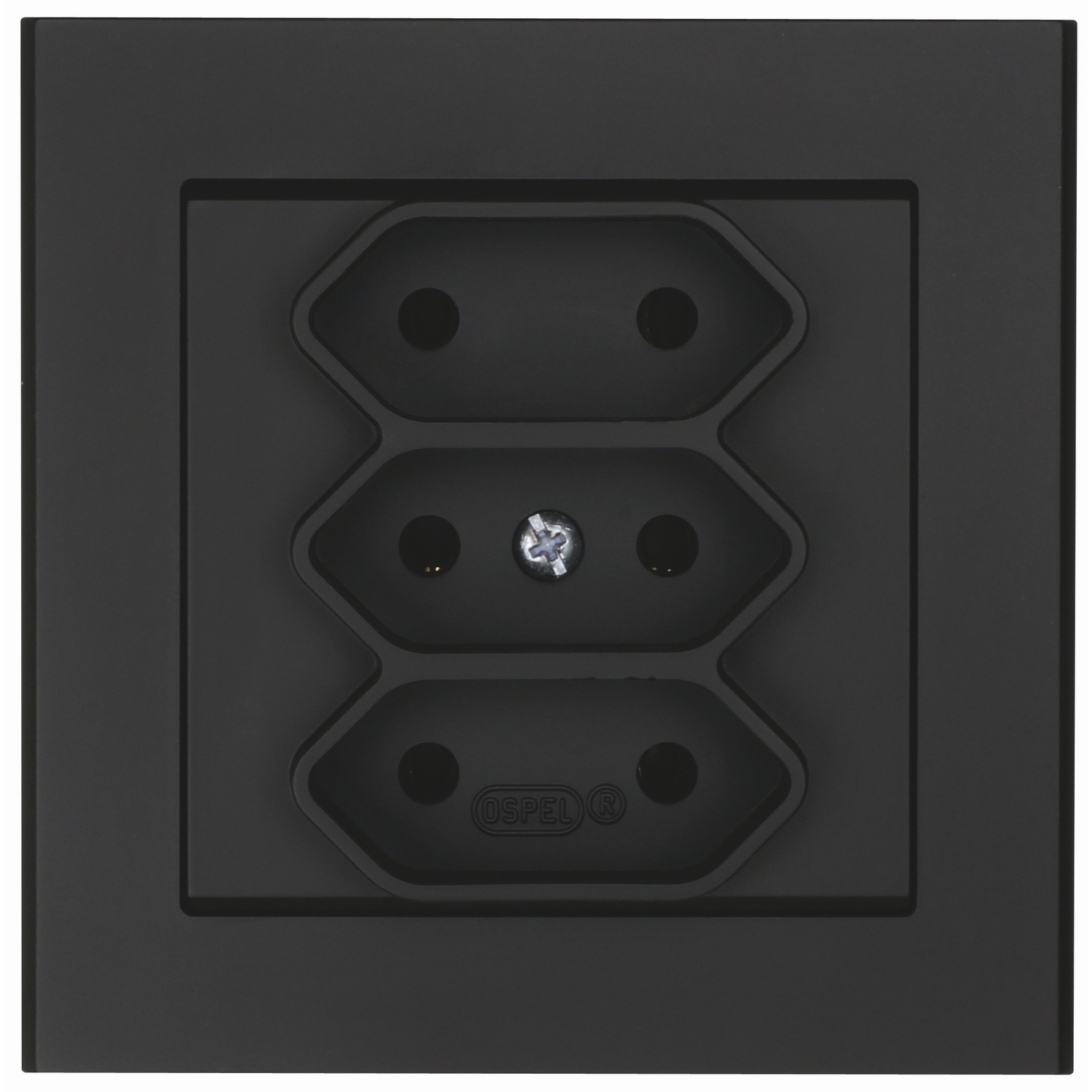 Vägguttag Malmbergs Optima 3-V Euro Sv med Skruvanslutning