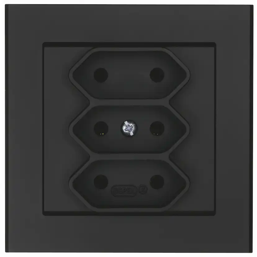 Vägguttag Malmbergs Optima 3-V Euro Sv med Skruvanslutning