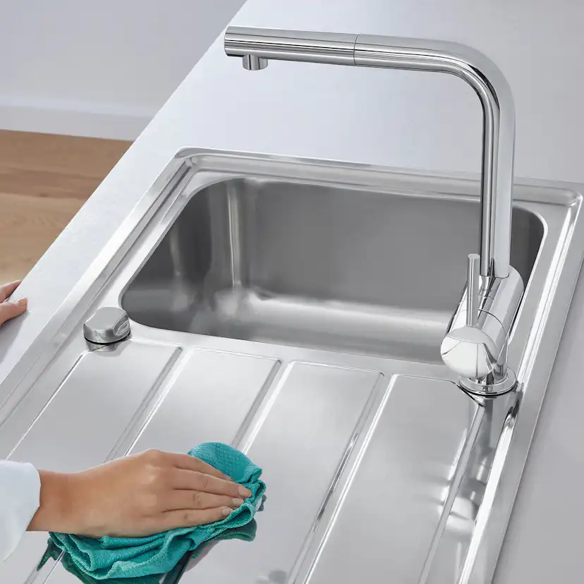 Köksblandare Grohe Minta 32168 Engreppsblandare Krom med Svängbar Pip & StarLight