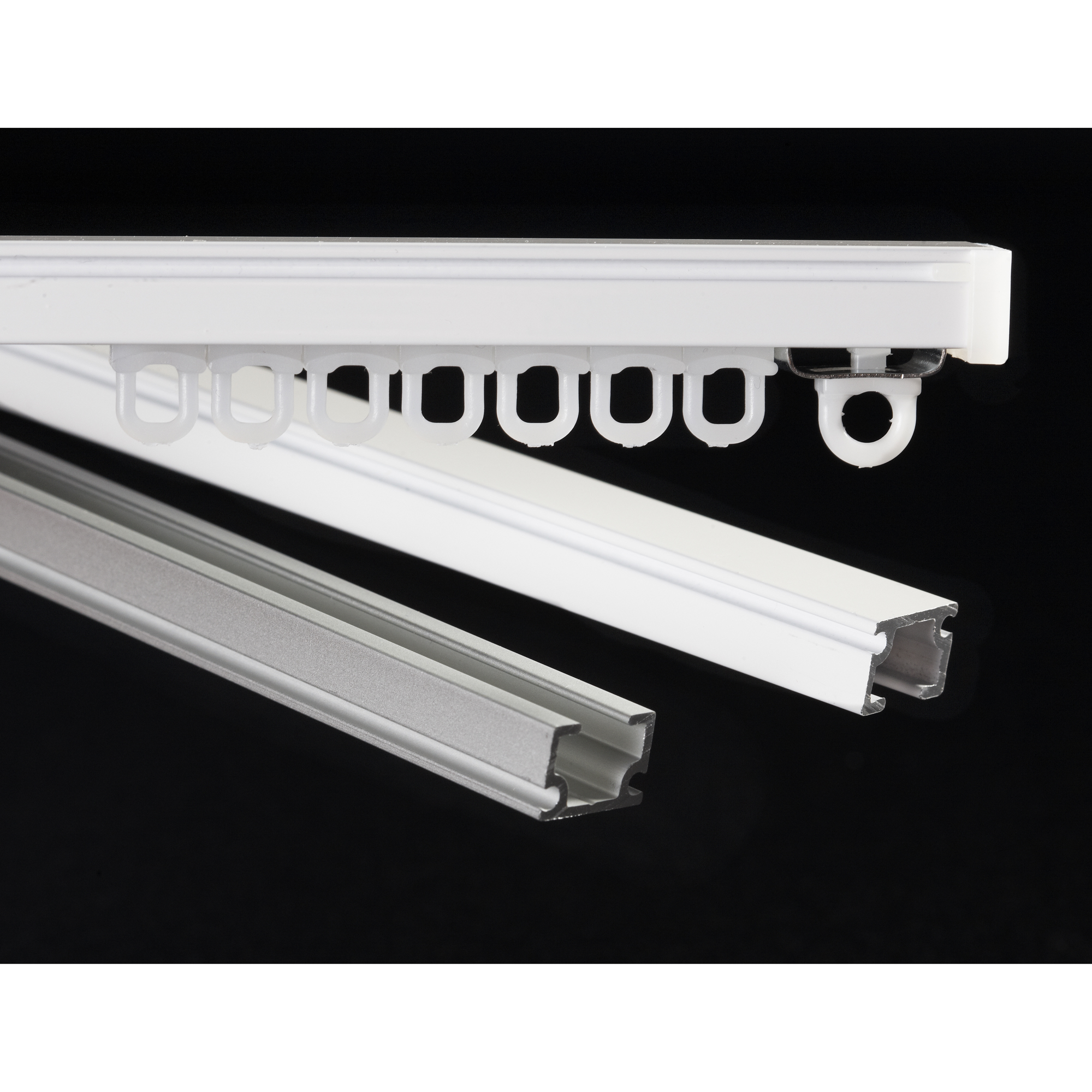 Gardinskena Kirsch U-skena Komplett för Gardinupphängning