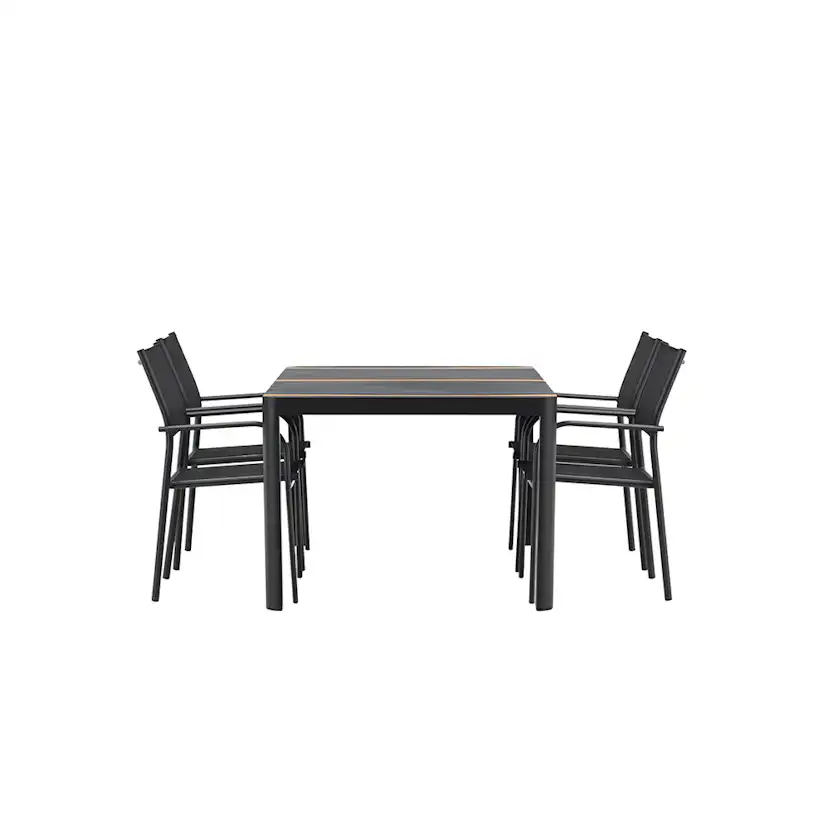 Matgrupp Venture Home Togo med 4 Santorini Stolar