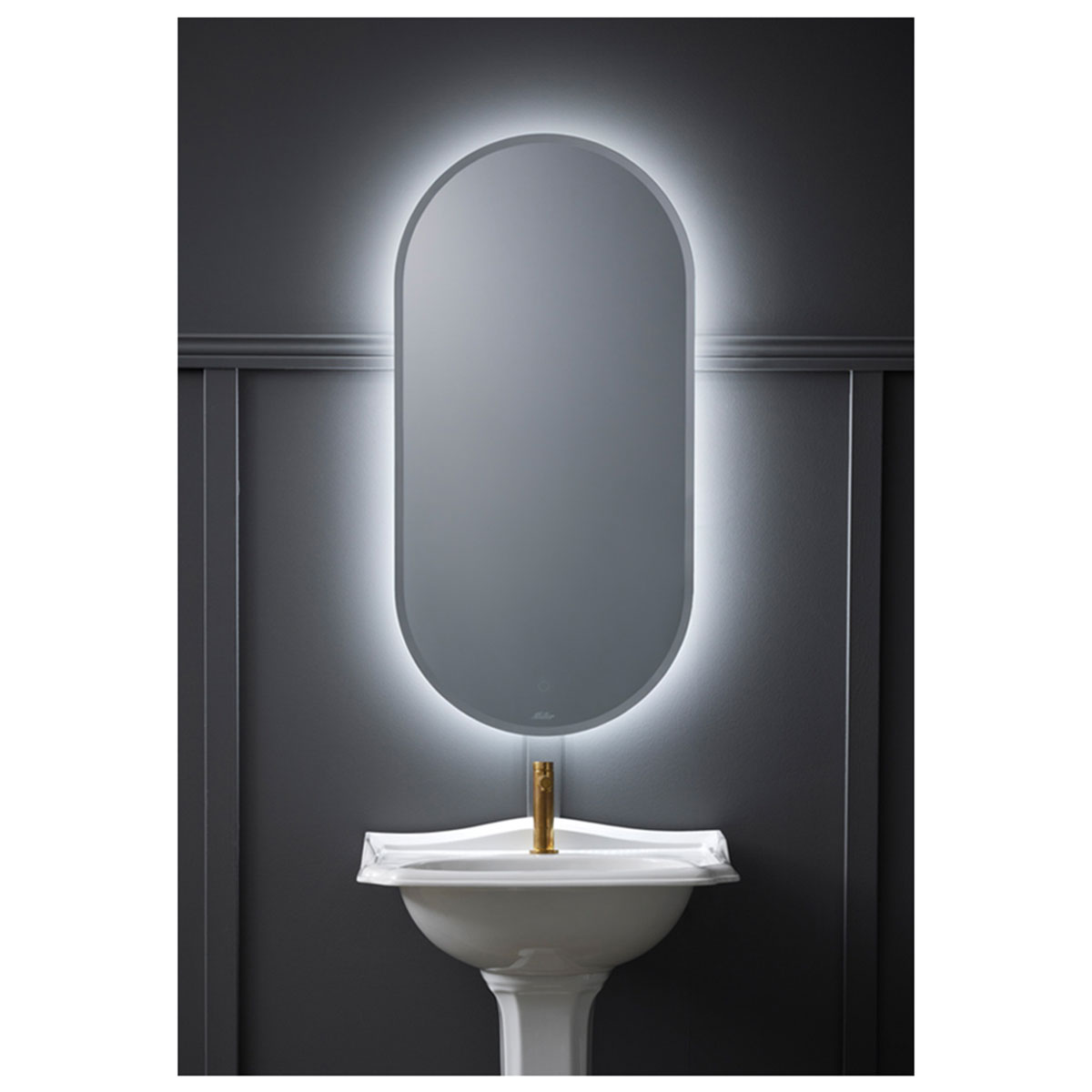 Badrumsspegel Miller Badrum Ambient Touch Classic Oval