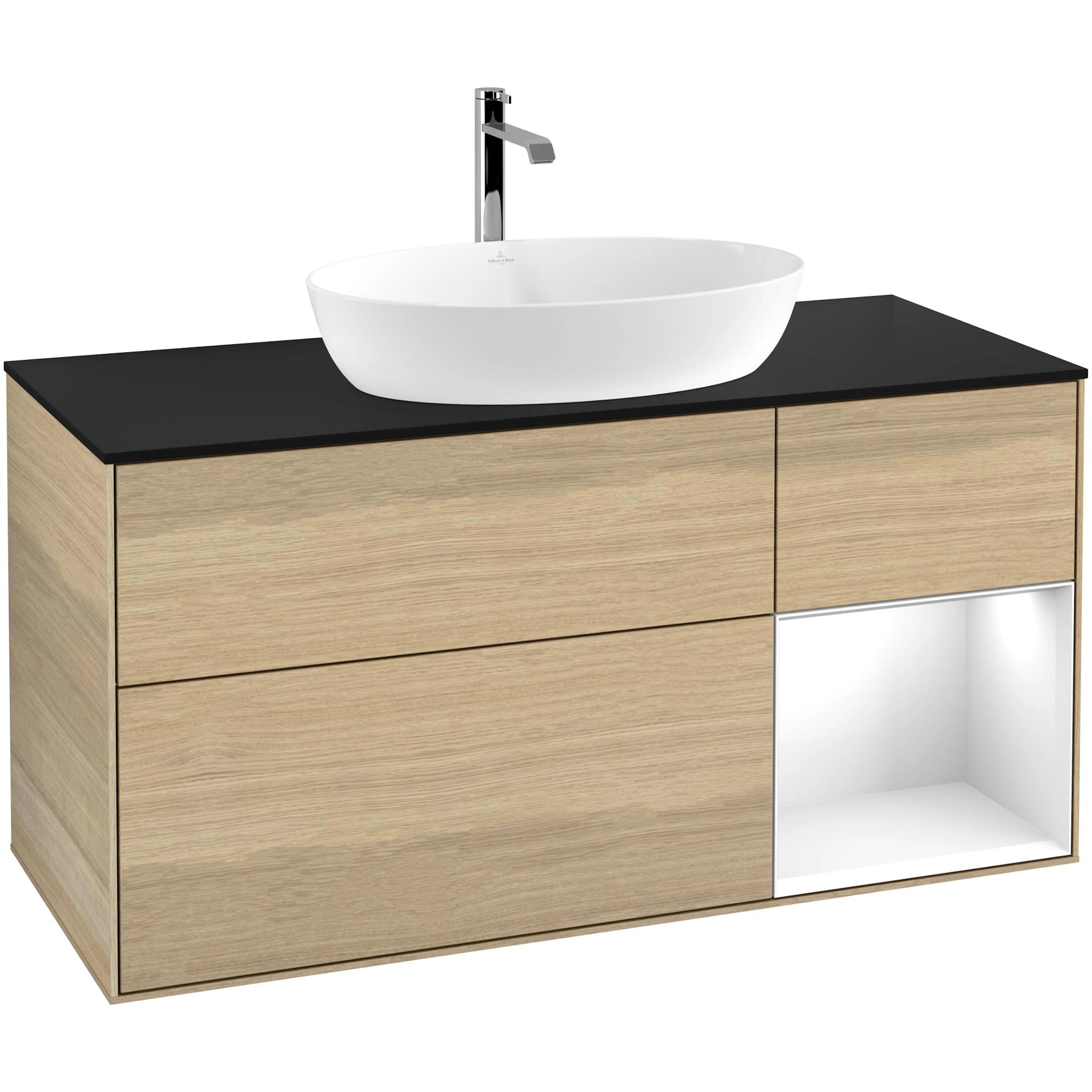 Tvättställsskåp Villeroy & Boch Finion med 3 Lådor Hylla och Bänkskiva för Fristående Tvättställ från Artis & Collaro