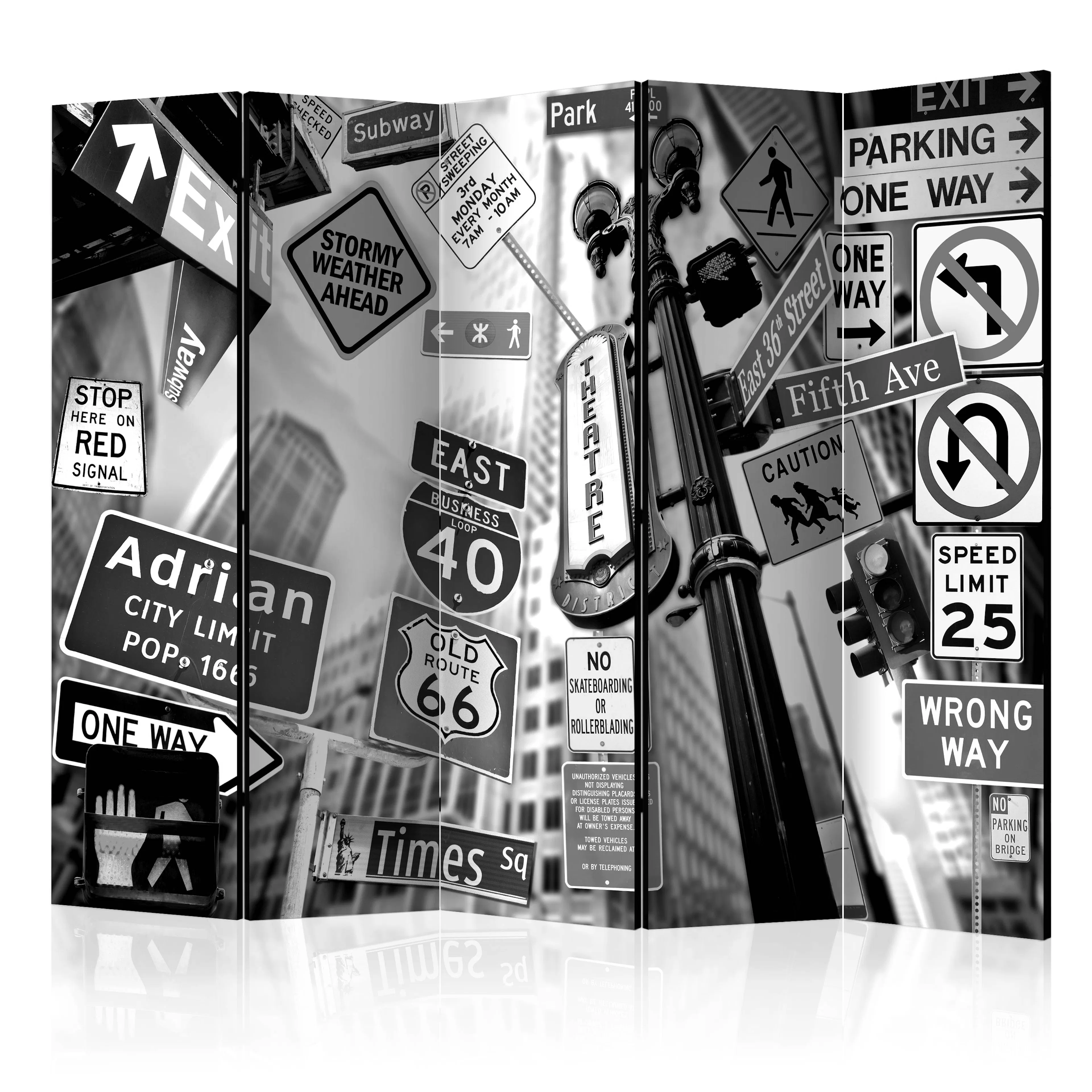 Rumsavdelare Arkiio Roads to Manhattan II 225x172 cm