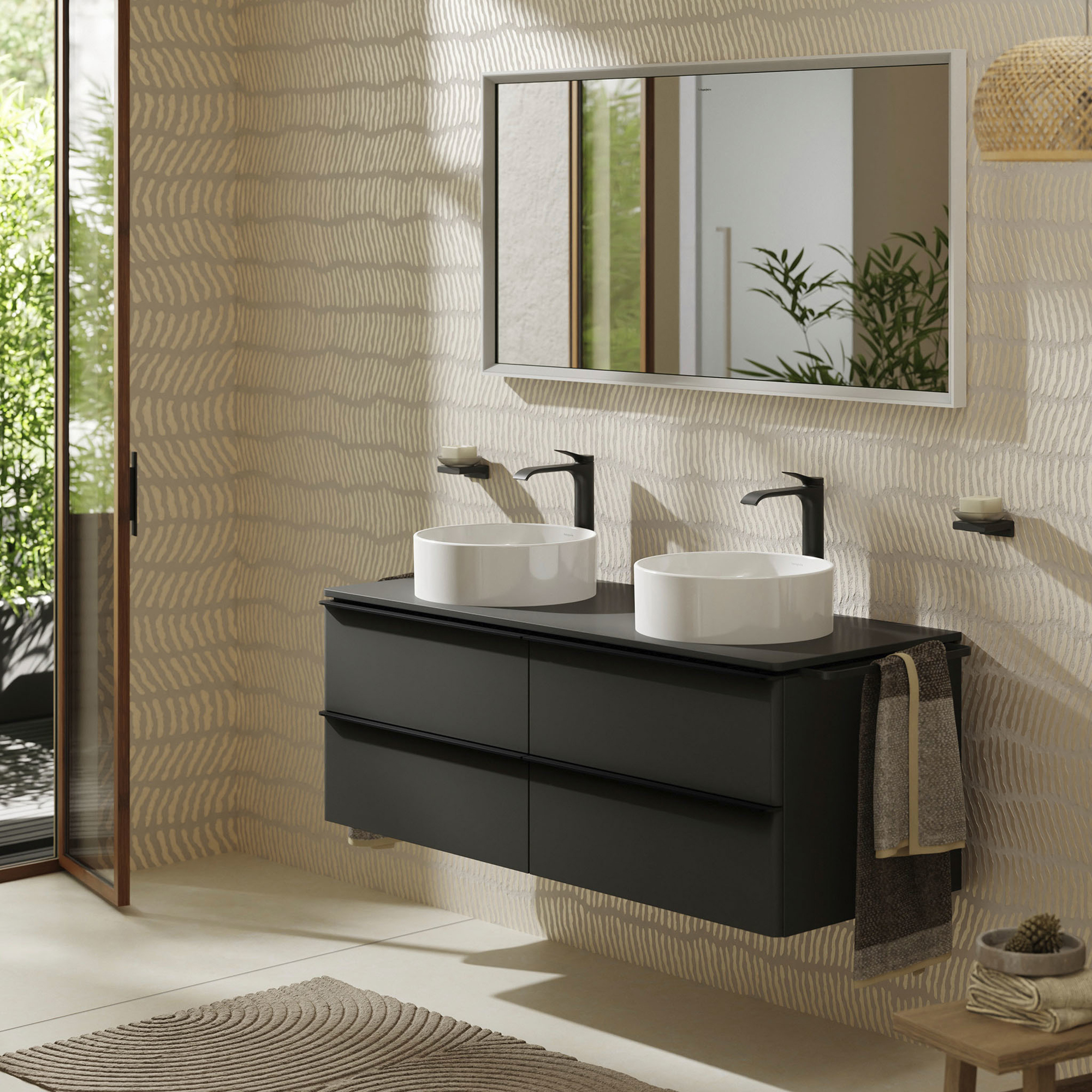 Tvättställsblandare Hansgrohe Vivenis 250 Waterfall utan Bottenventil