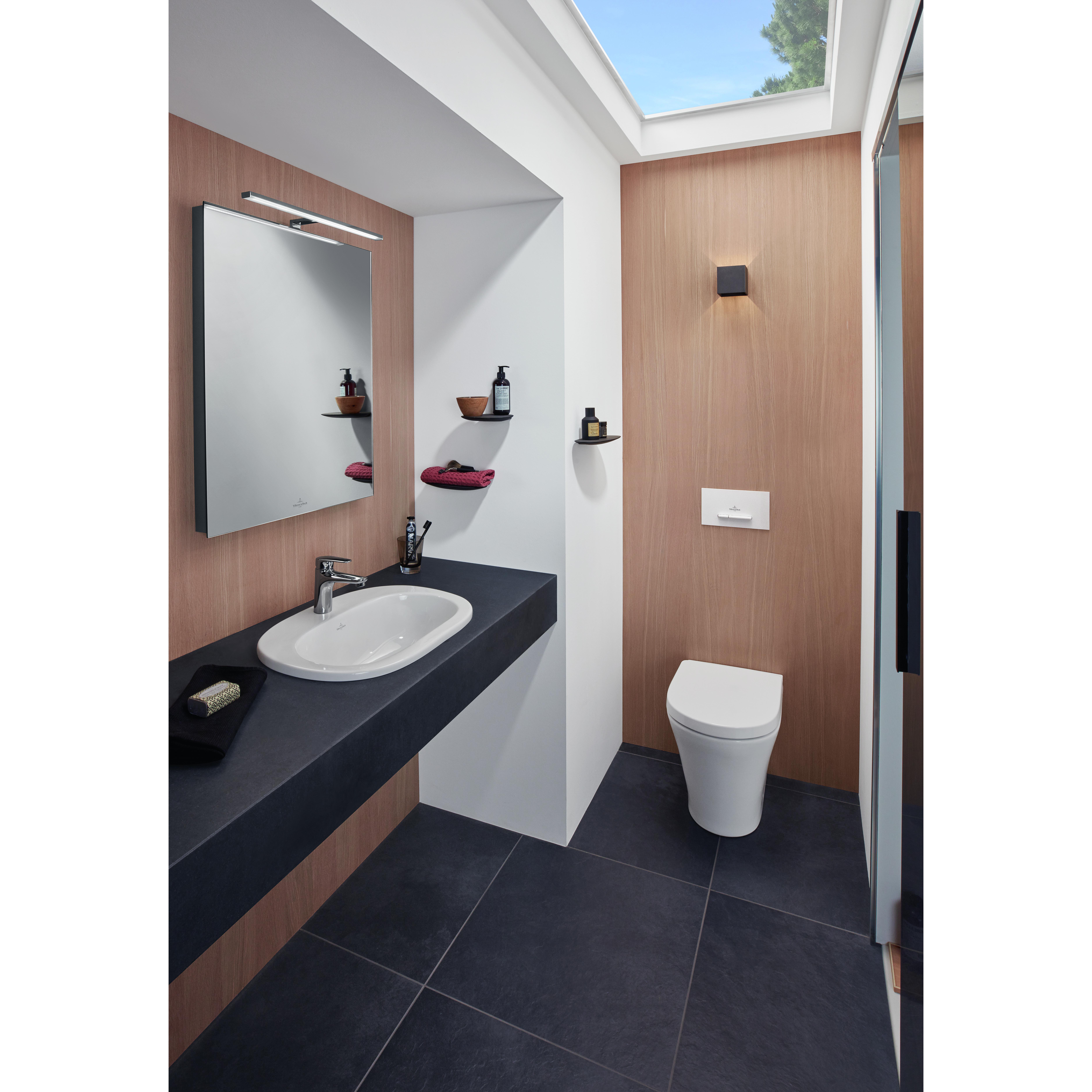 Spolknapp Villeroy & Boch ViConnect installationssystemen 92 Mattsvart