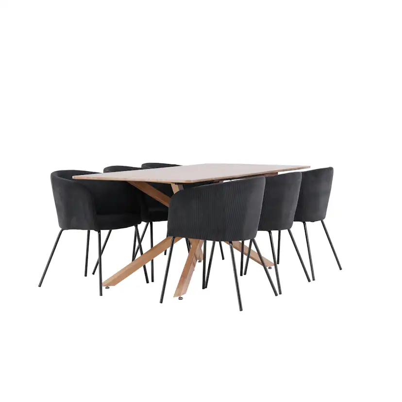Matgrupp Venture Home Piazza 180 med 6 st Berit Stolar