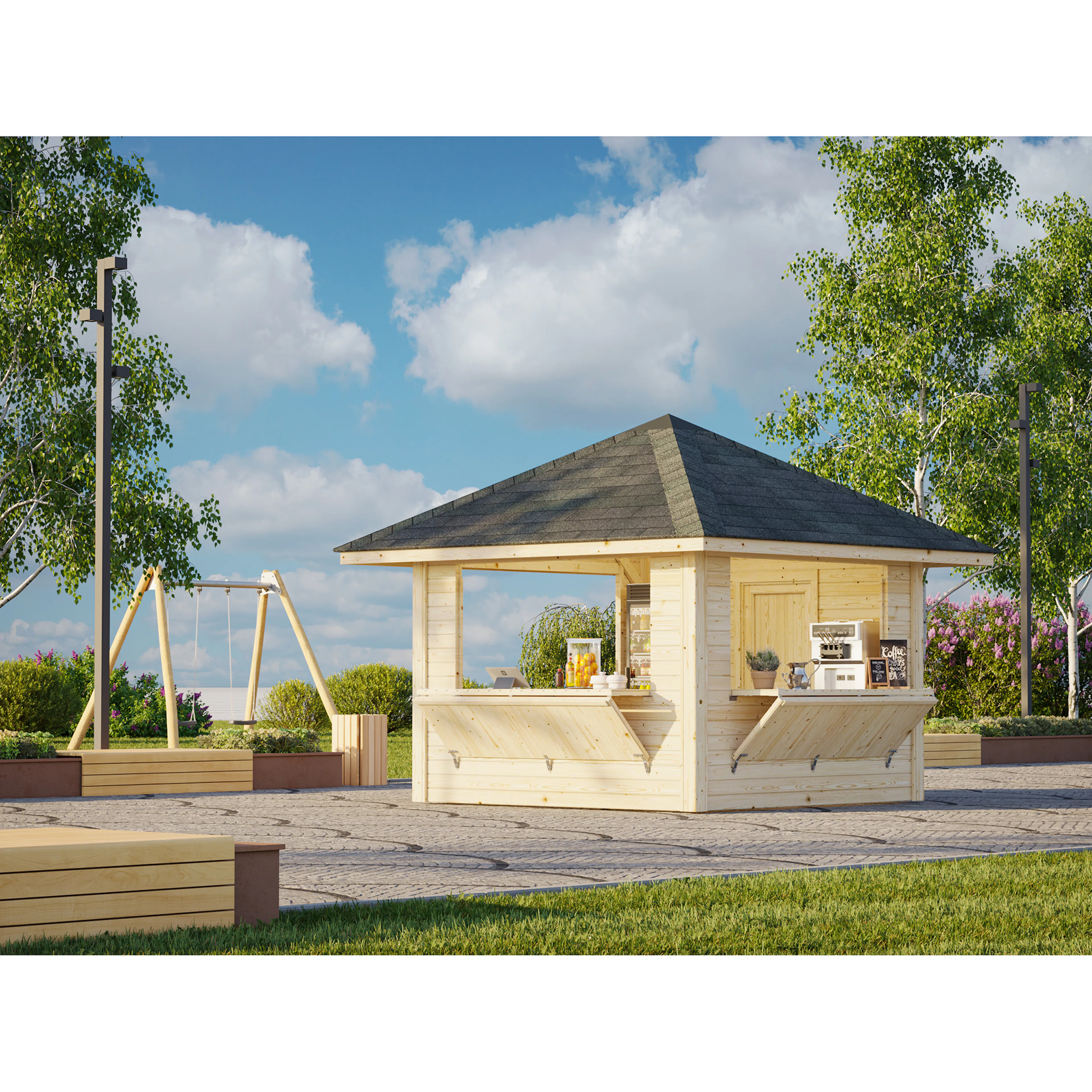 Kiosk Palmako Bianca 8,3 m2 Set 106