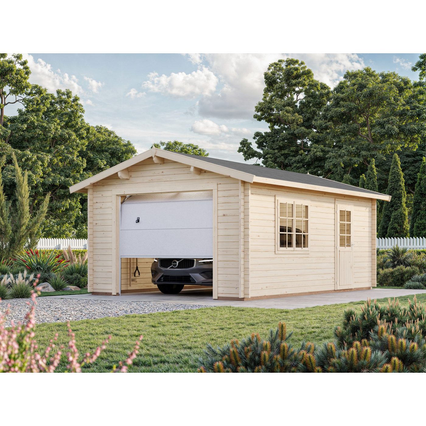 Garage Palmako Roger 19,0 m2 med Takskjutport
