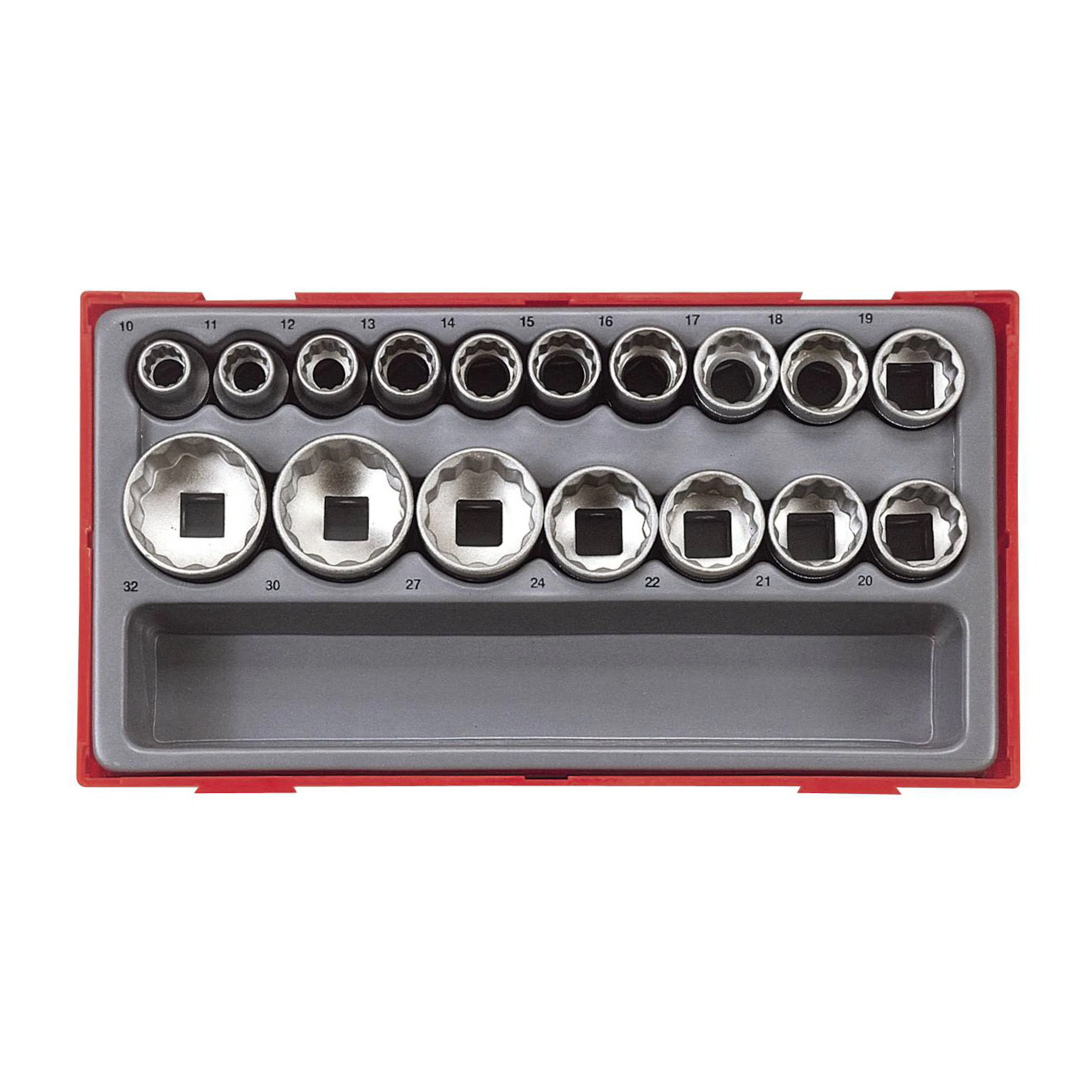 Hylssats 17 delar med 1/2 fyrkantsfäste Teng Tools TT1217